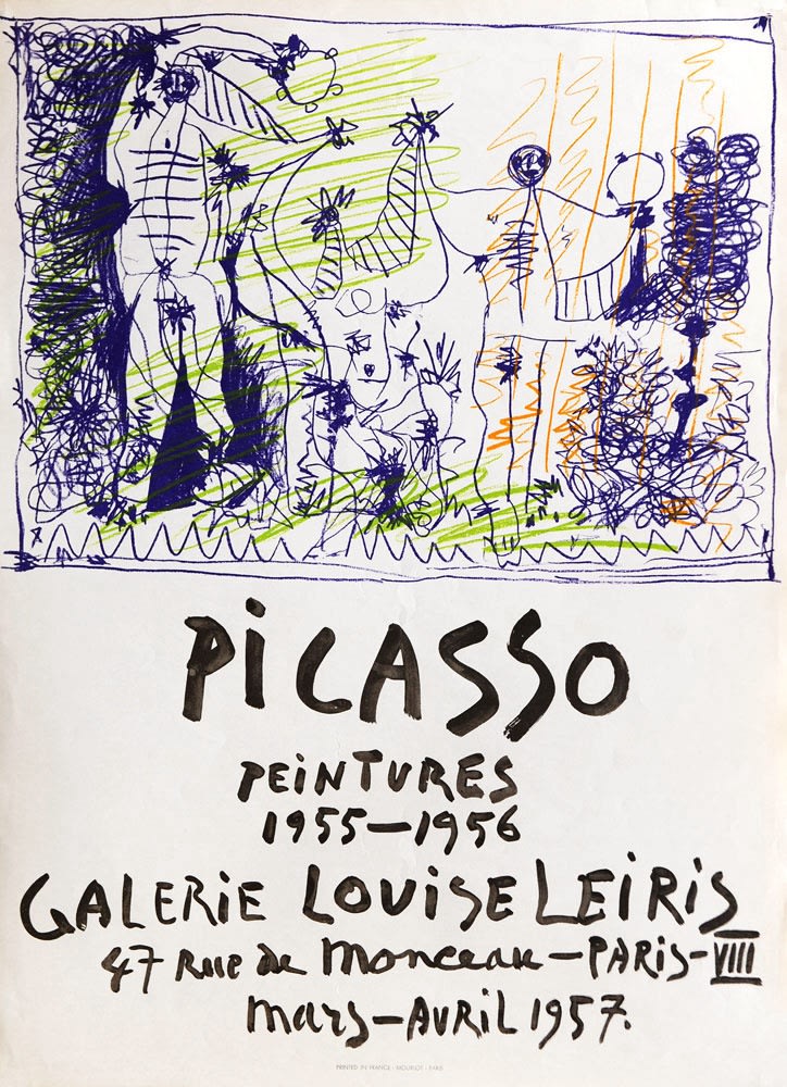 Pablo Picasso, 'Picasso Peintures 1955 - 1956' Exhibition Poster, 1957