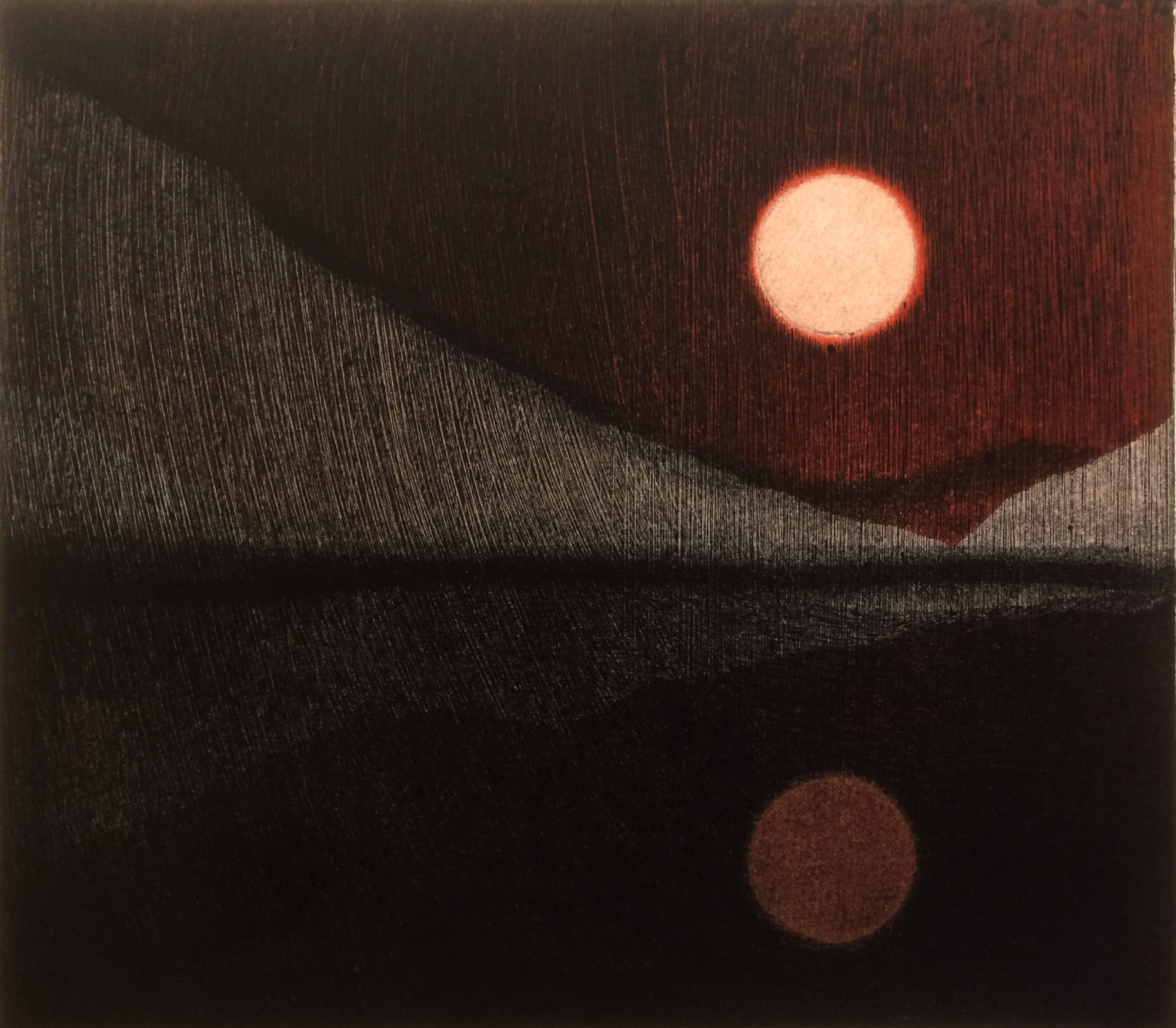 Nigel Swift, (Perfect Calm) Two Moons, 2018