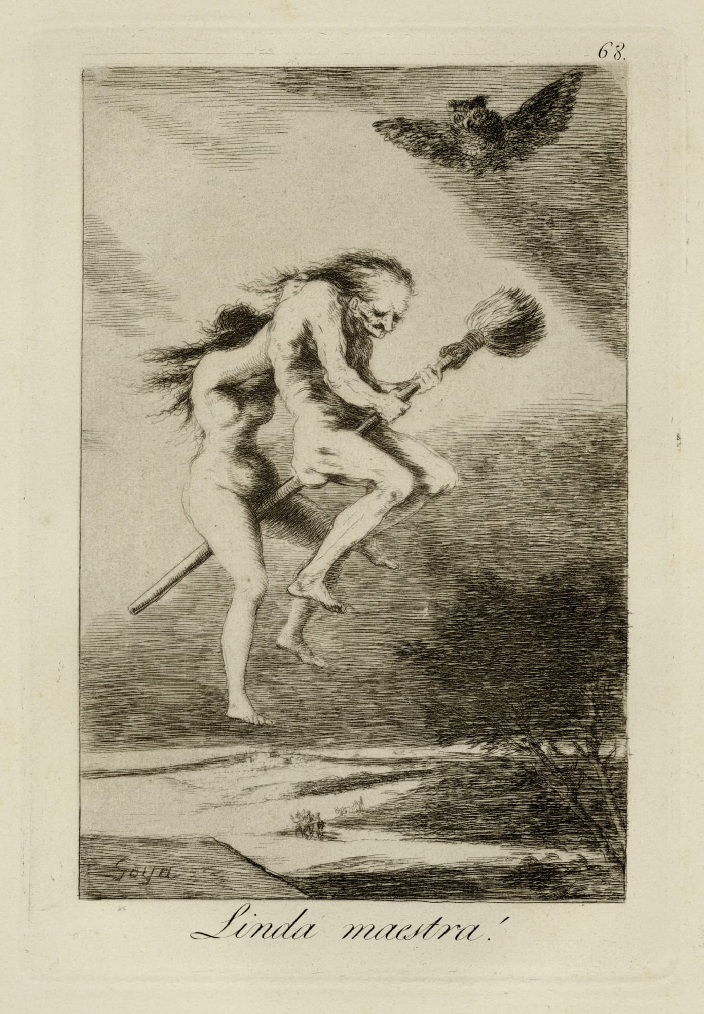 Francisco de Goya, 68. Linda Maestra!, 1799