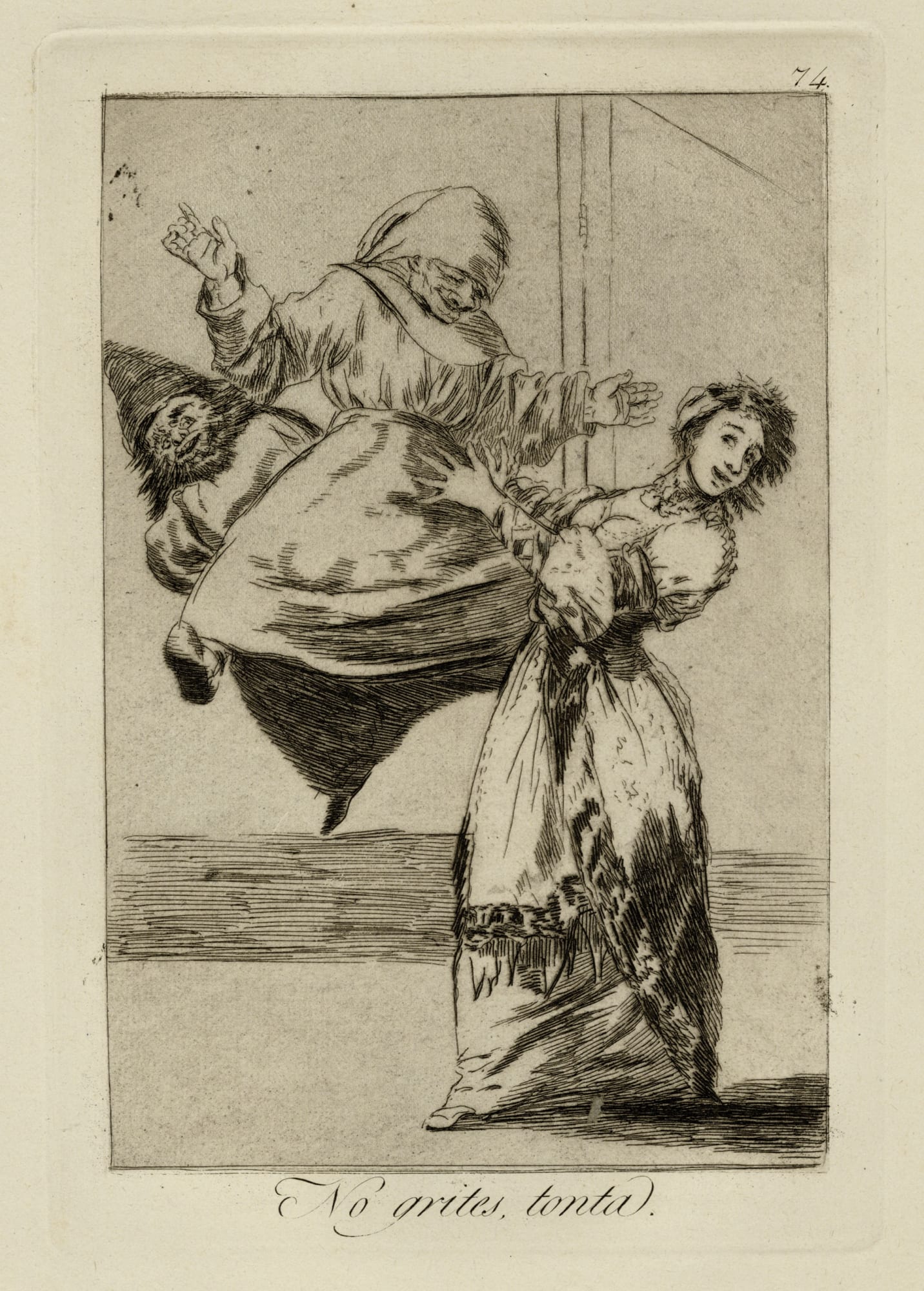 Francisco de Goya, 74. No Grites, Tonta, 1799