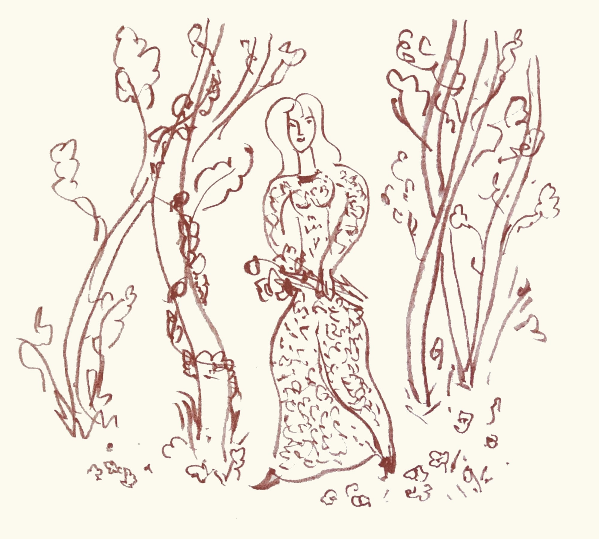 Christmas Secret Bid Auction , LOT XX: Henri Matisse - Plate 74 from ‘Florilège des Amours de Ronsard’, 1948