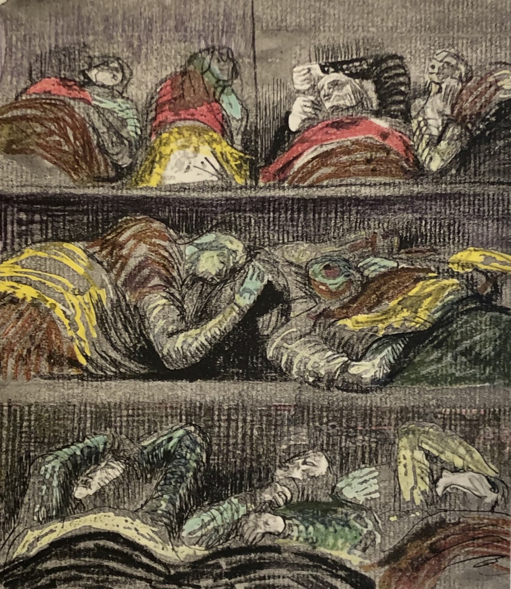 Henry Moore, Untitled XIV (Shelter Sketchbook), 1967