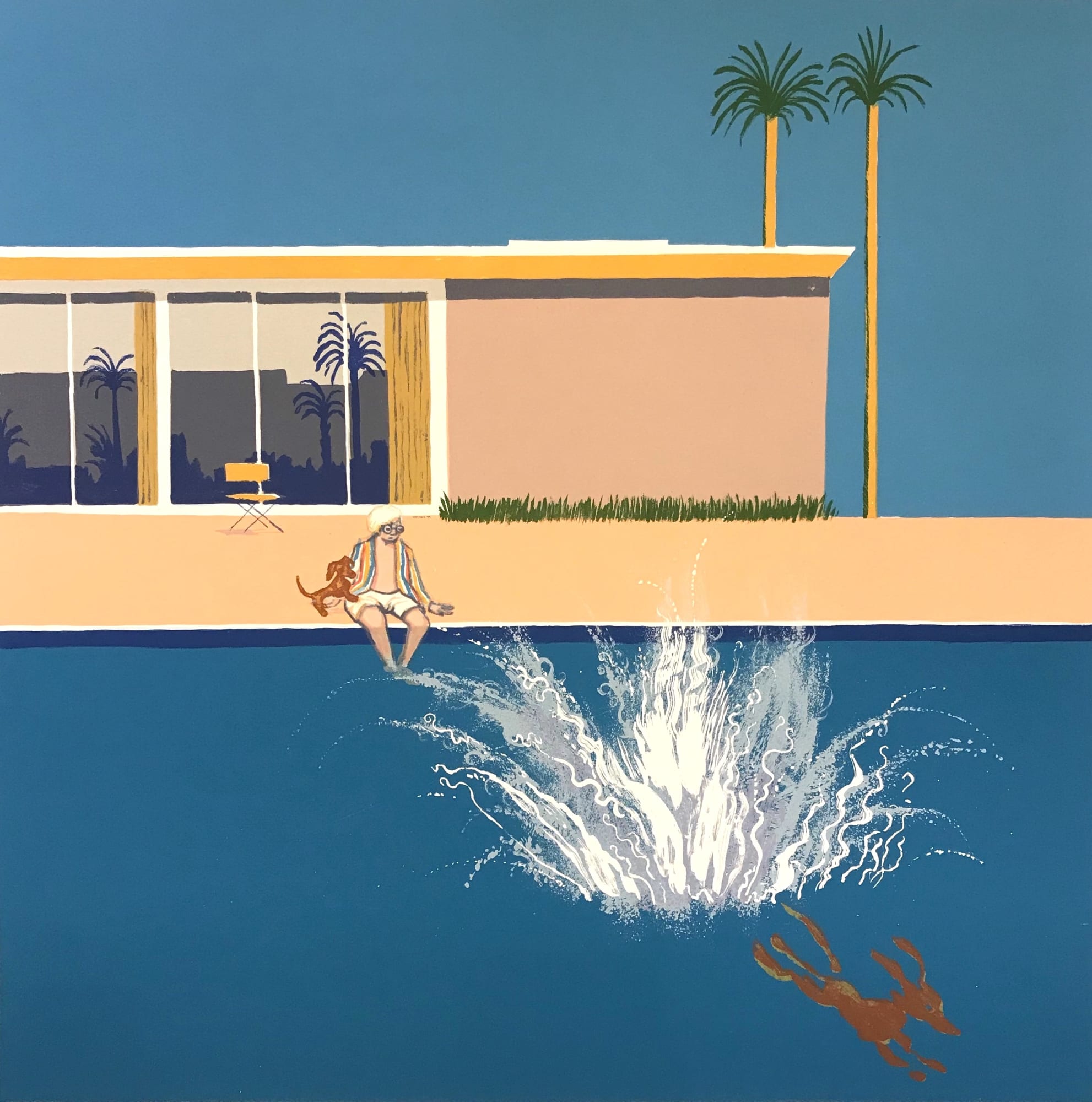 Mychael Barratt, Hockney’s Dog - An Even Bigger Splash, 2018