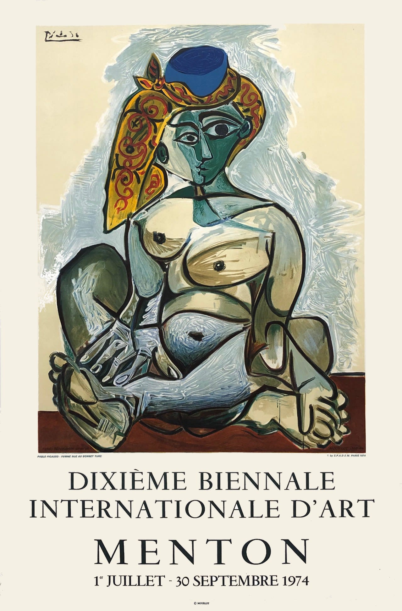 Pablo Picasso, Deuxième Biennale Internationale d’Art Menton Picasso Poster, 1974
