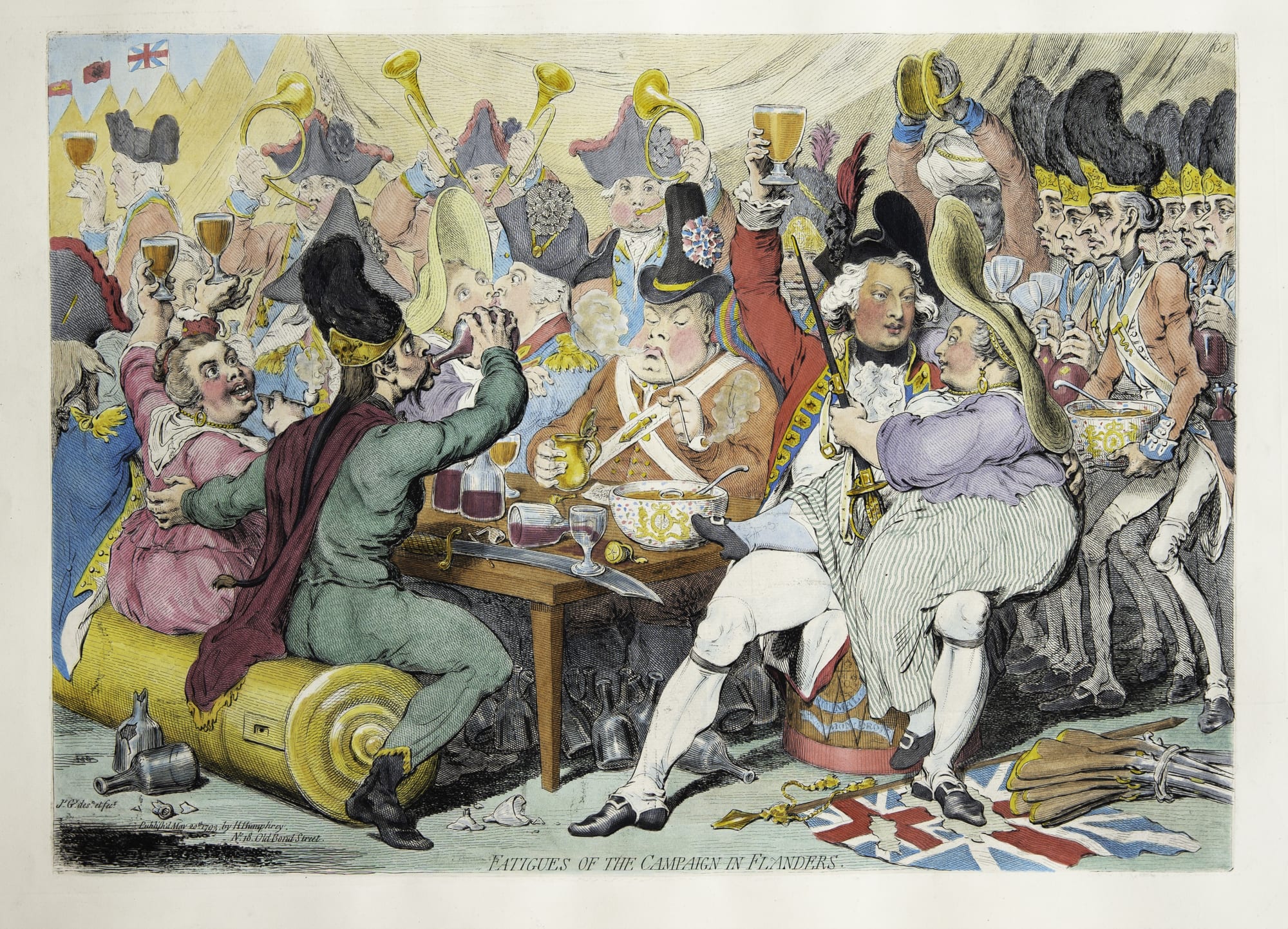 James Gillray, Fatigues of the Campaign in Flanders, 1793