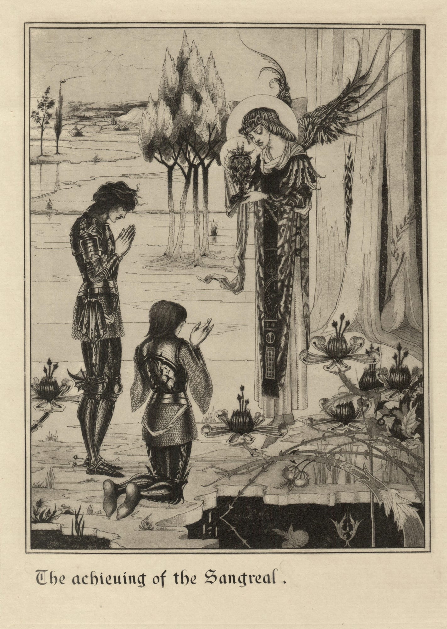 Summer Secret Bid Auction 2025, LOT 14: Aubrey Beardsley - The Achieving of the Sangreal, 1893-1894