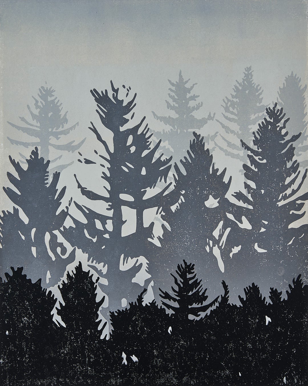 Christmas Secret Bid Auction , LOT XX: Paul Hogg - Trees (Misty Morning), 2021