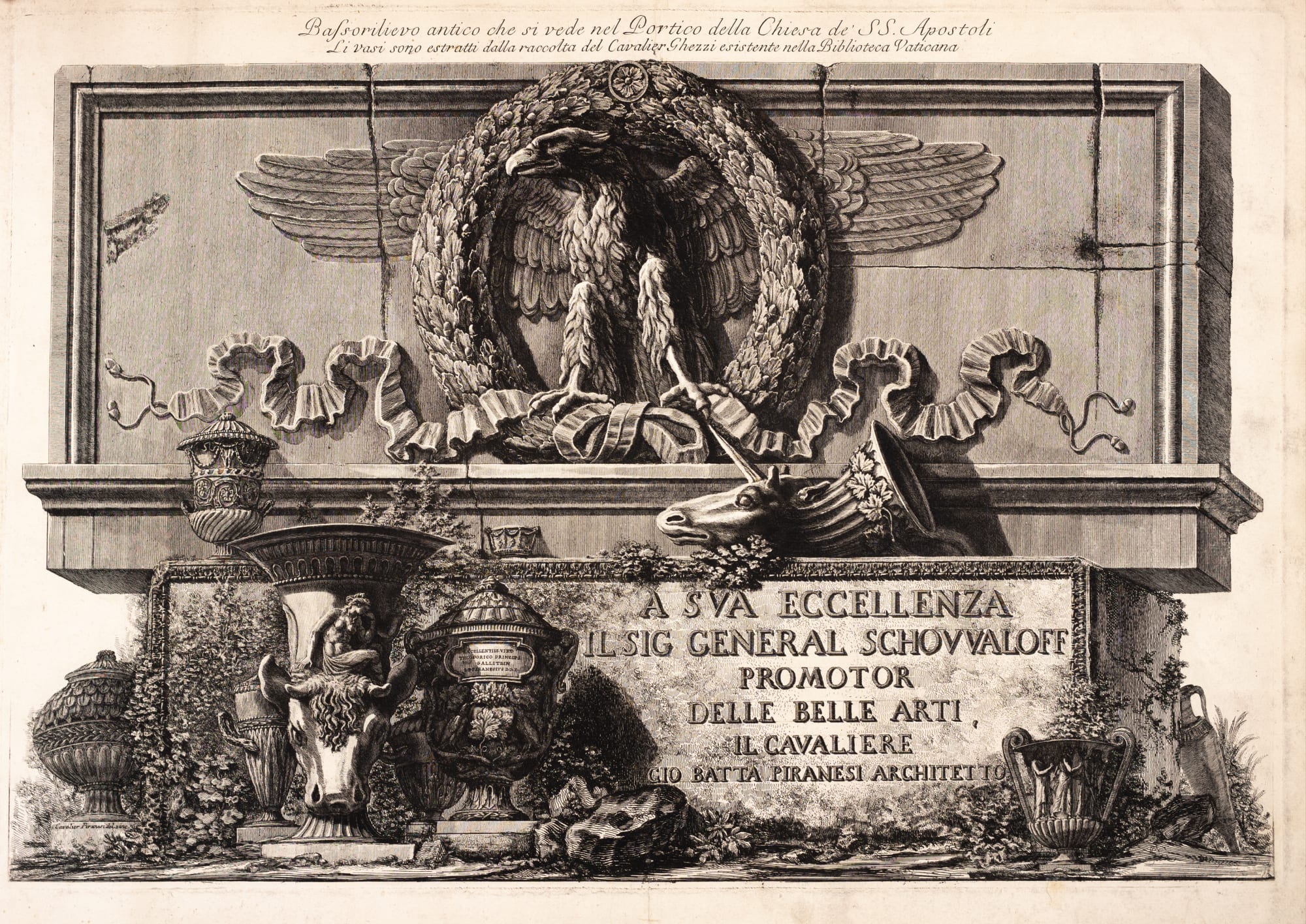 Giovanni Battista Piranesi, Title Page Vol. II, 1773-78