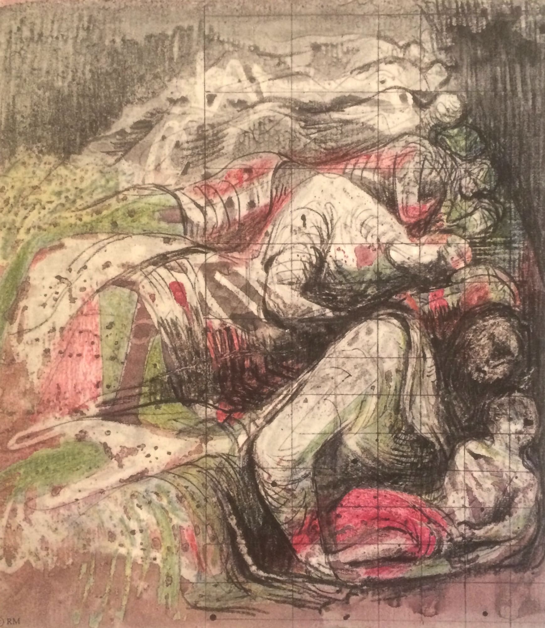 Henry Moore, Untitled LXX (Shelter Sketchbook) , 1967