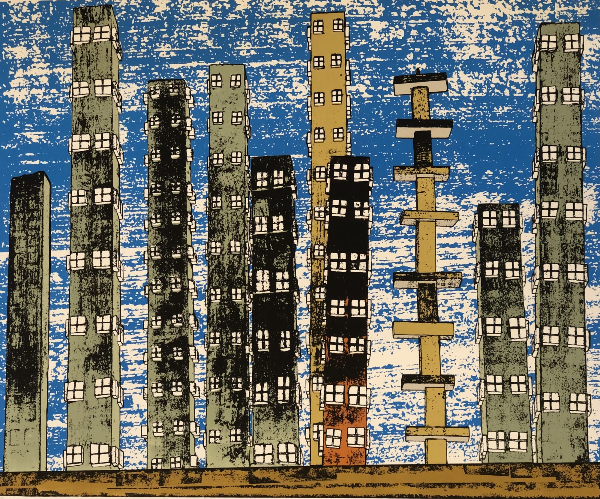 Summer Secret Bid Auction 2025, LOT 130: Paul Hogg - View of a Wooden City, 2019