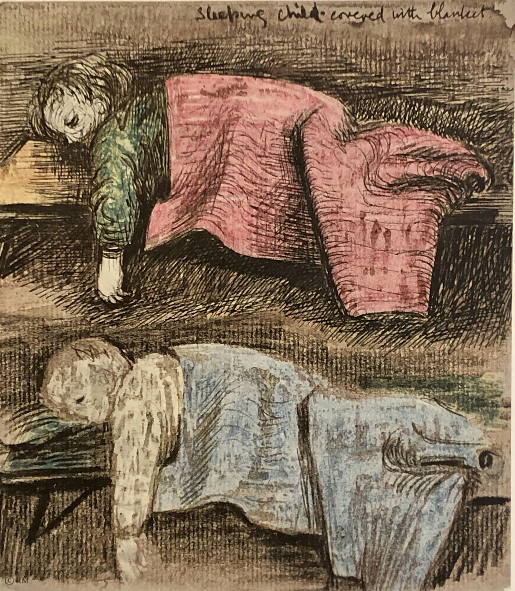 Henry Moore, Untitled XIII (Shelter Sketchbook) , 1967