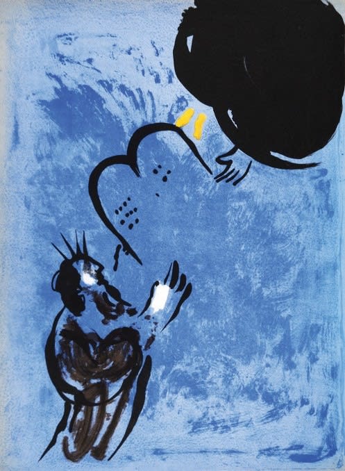 Marc Chagall, Moses Receives the Tablets of the Law , 1956