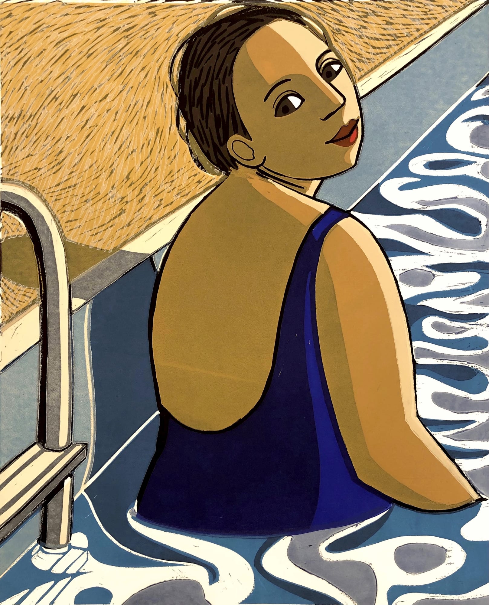 Anita Klein Open Studio, In The Pool, 2018