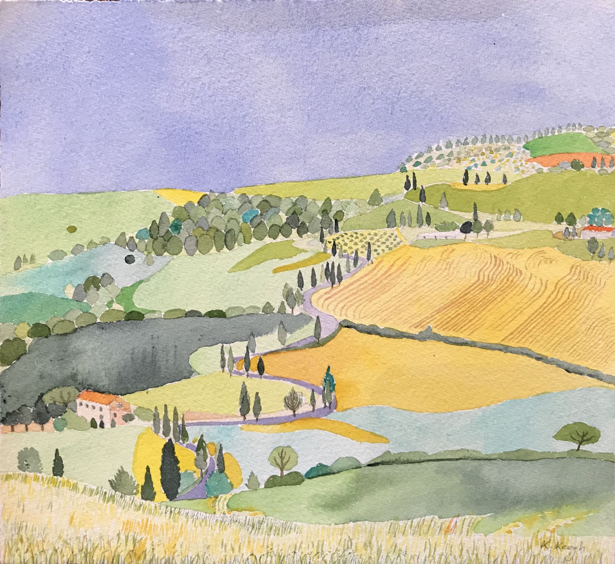 Karen Keogh, On the Road to Siena, Tuscany
