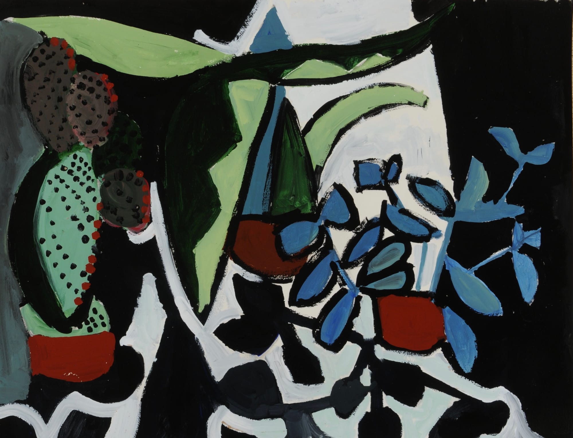 Nigel Swift, Untitled 149 (Three Plants in Moonlight), 2020