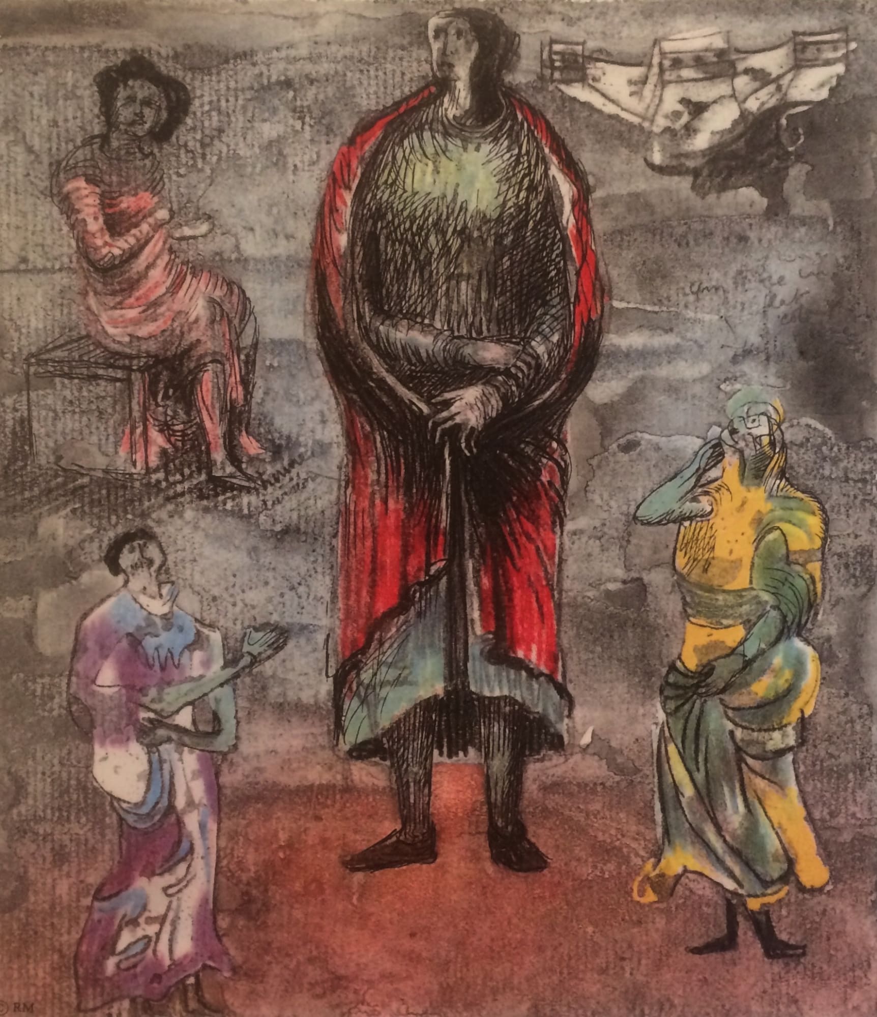 Henry Moore, Untitled LXXIX (Shelter Sketchbook), 1967