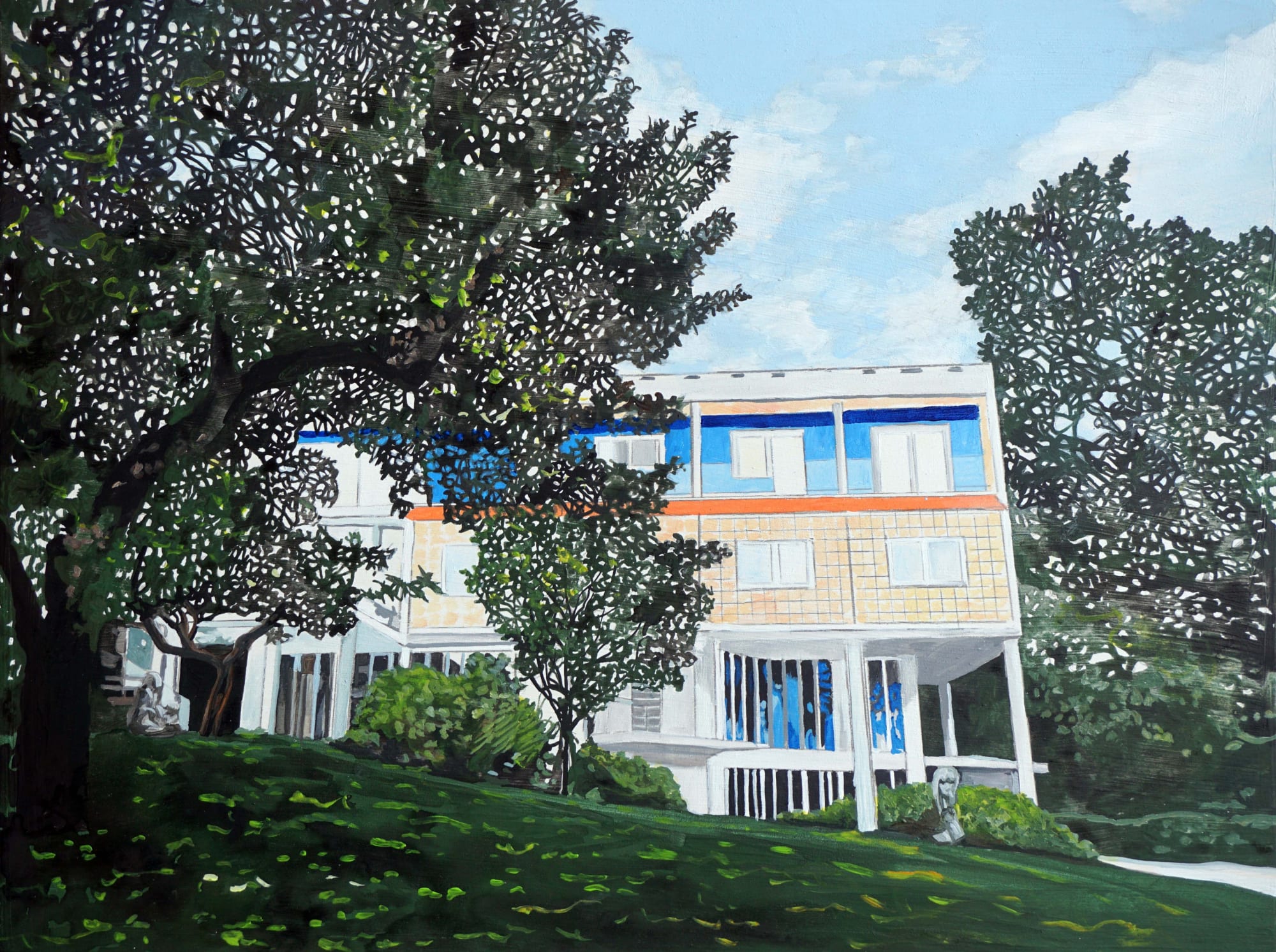Eamon O'Kane Arne Korsmo Villa Stenersen, 2017 Acrylic on wooden panel 30 x 40 cm
