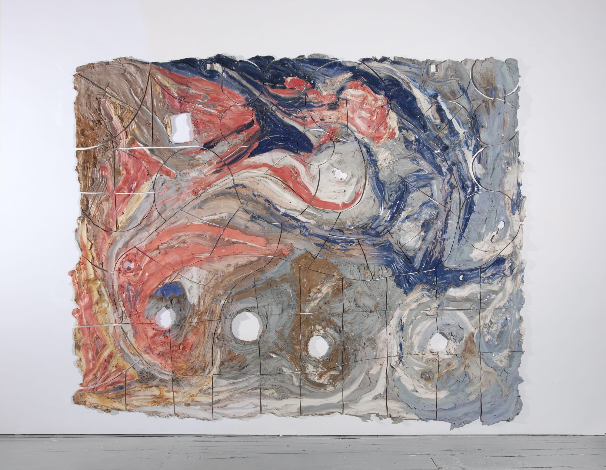 Brie Ruais, Mapping the Memory of Last Summer’s Garden with Five Potted Plants in the Studio (February 2019), 2019