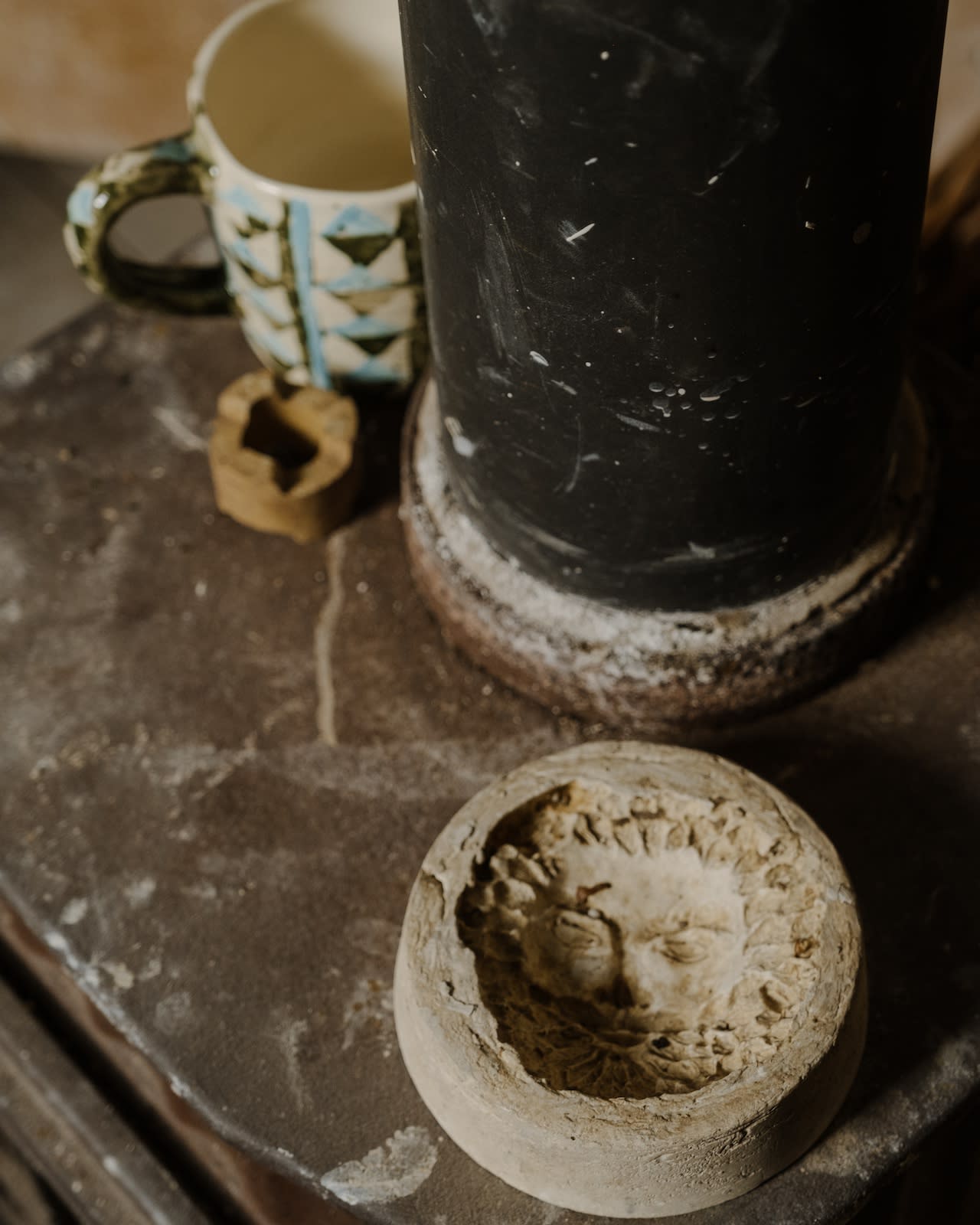 A mold for a 'Green Man', as seen via Luke Edward-Hall's Instagram