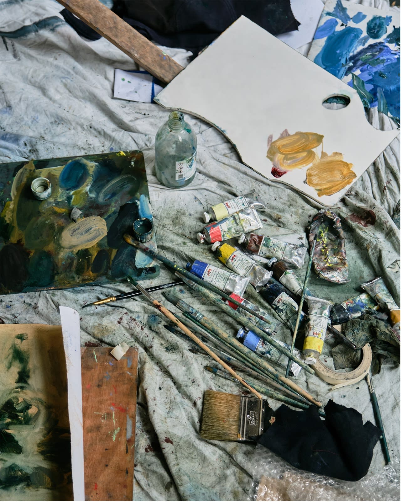 Tyga’s early work was mainly monochrome. A trip to India helped her embrace colour, which she now uses in oils, pastels and ink.