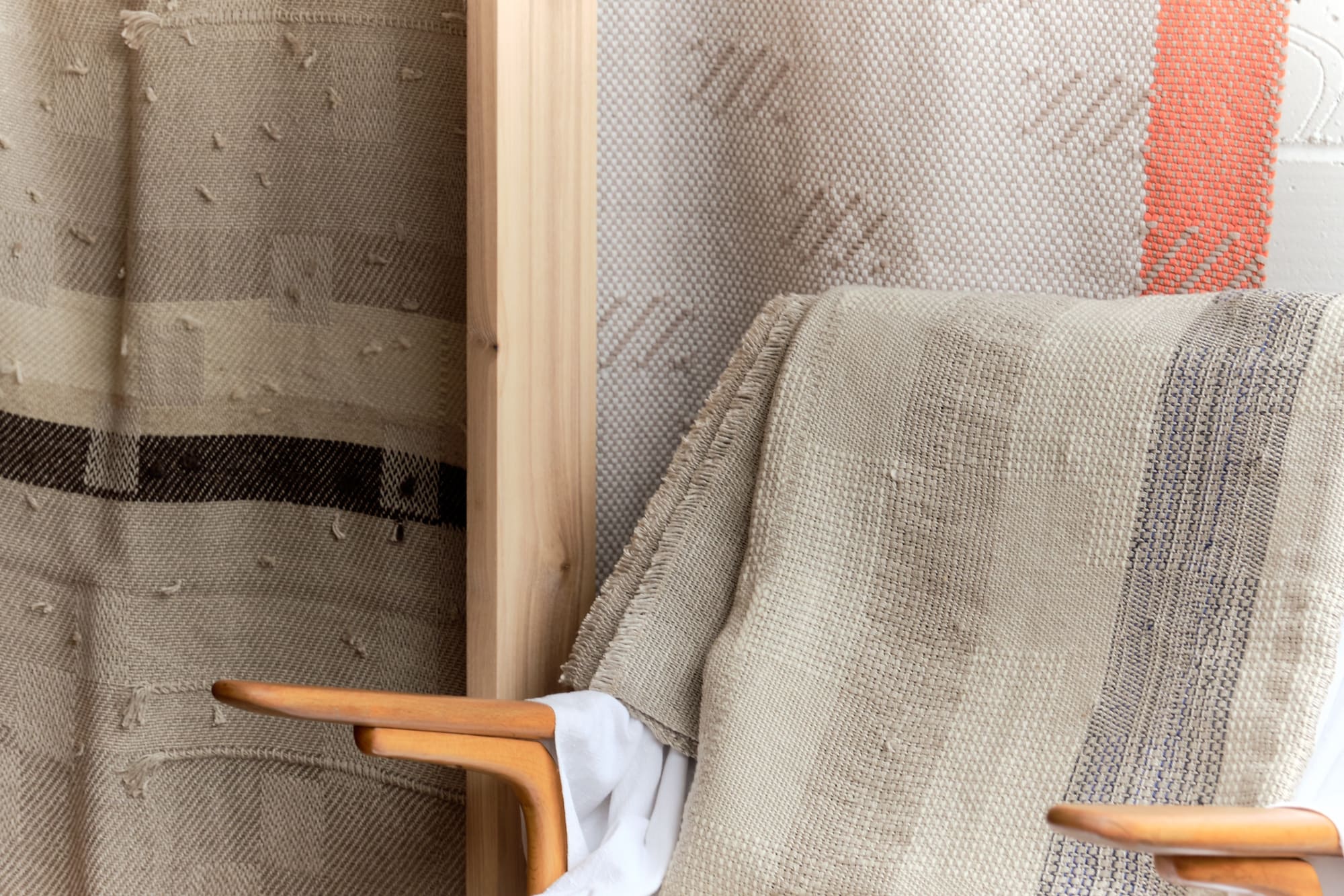 Muted, natural tones are common in each of her pieces.