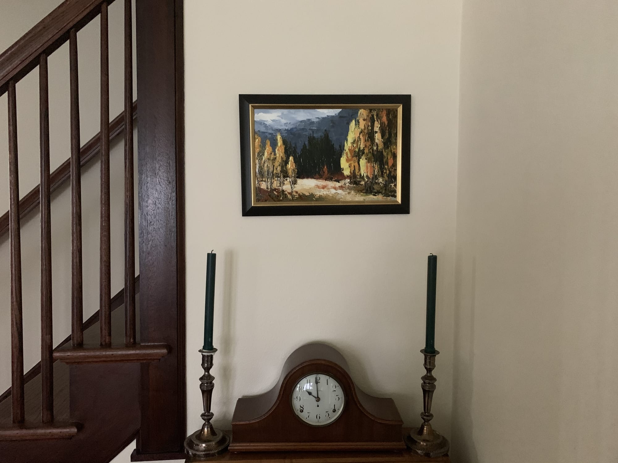 Photo of artwork hanging in a living room