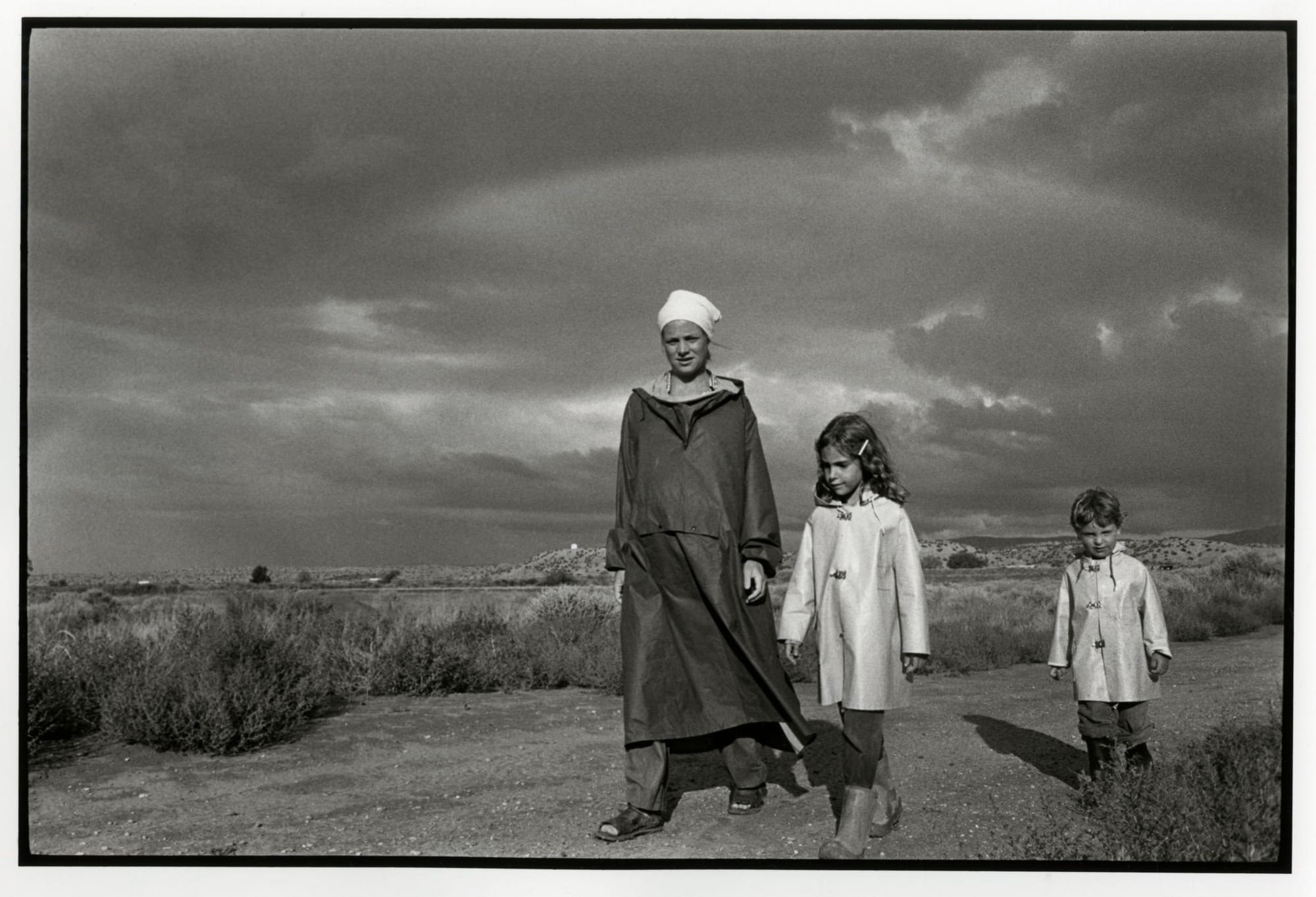 Danny Lyon - Nancy, Gabrielle, and Raphe, Llanito, August, 1979