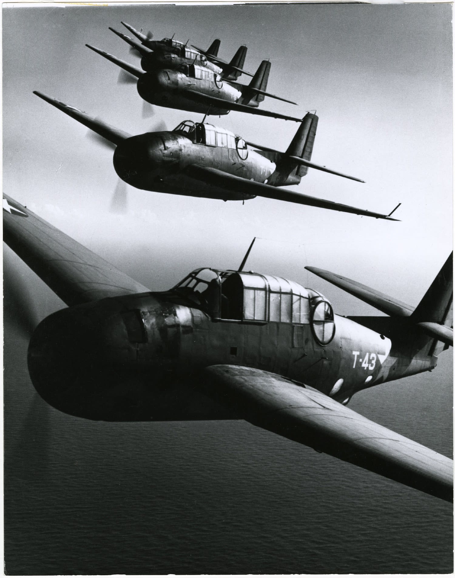 Horace Bristol - Torpedo Planes in Formation over Carrier during Invasion of North Africa, 1942