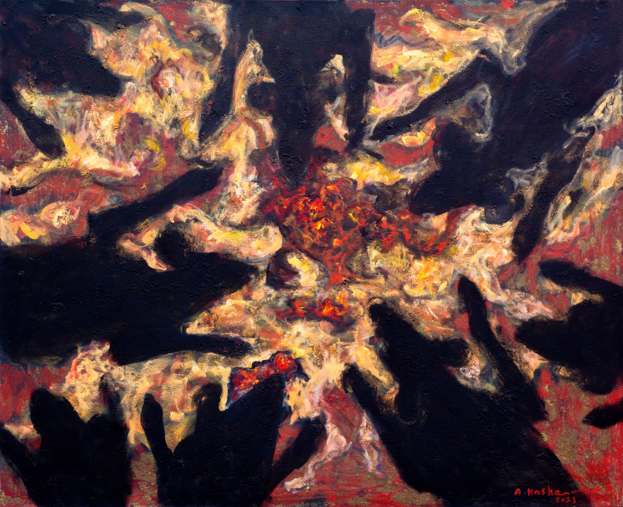 Ahmad Kasha The Map II, 2020-2023 Mixed media on canvas 160 x 130 cm