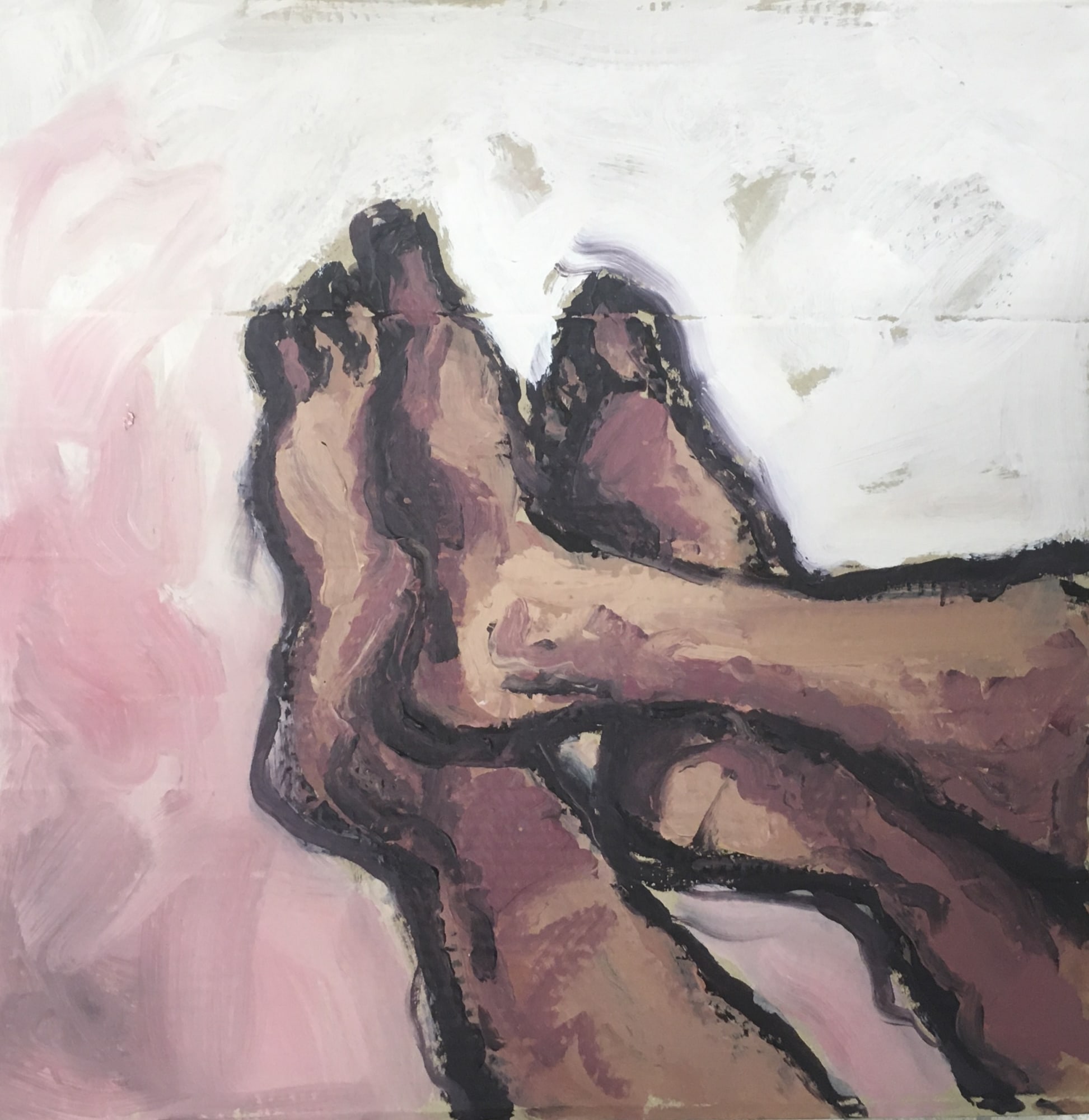 Khaled Jarada Untitled, 2023 Acrylic on cardboard 50 x 50 cm