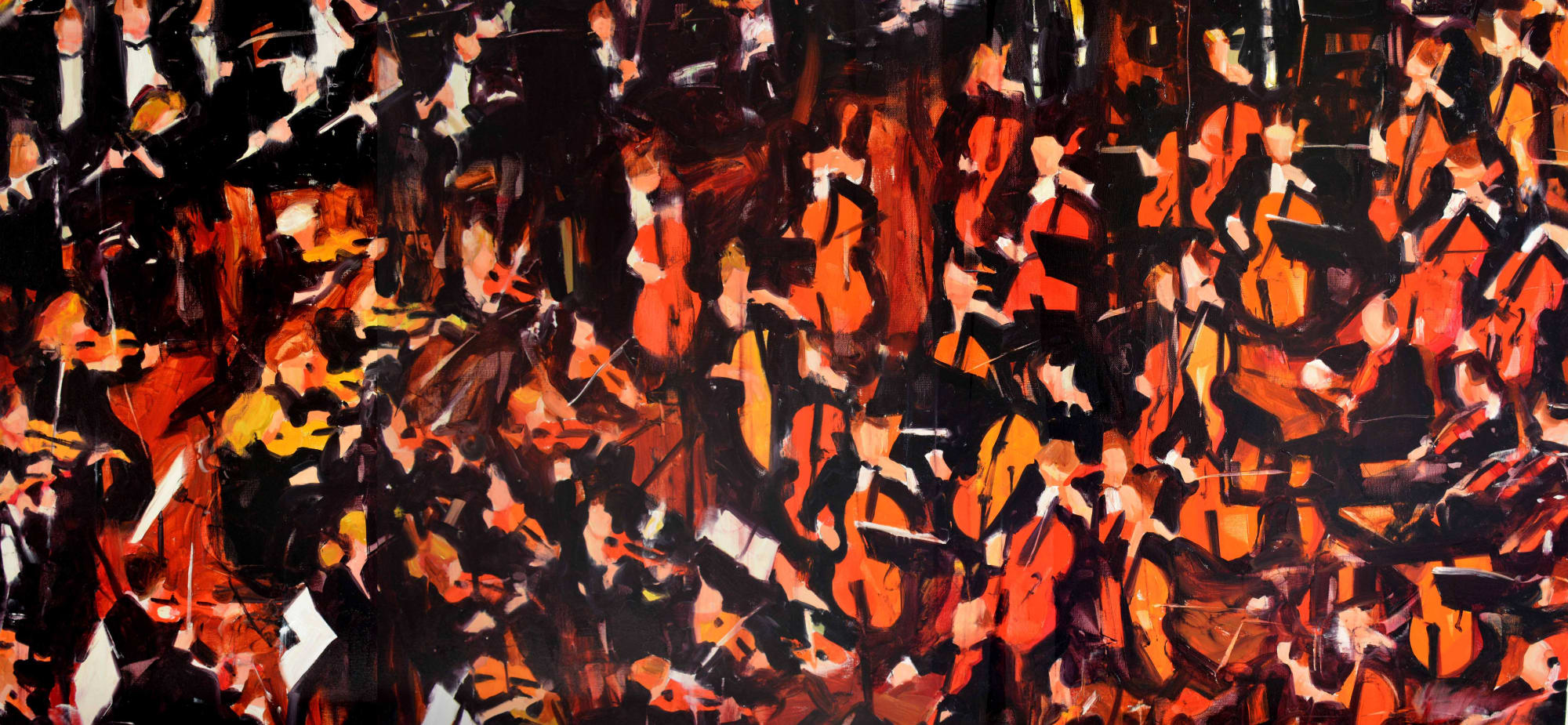 Omar Najjar Warm, 2020 Oil on canvas 90 x 190 cm 35 1/2 x 74 3/4 in