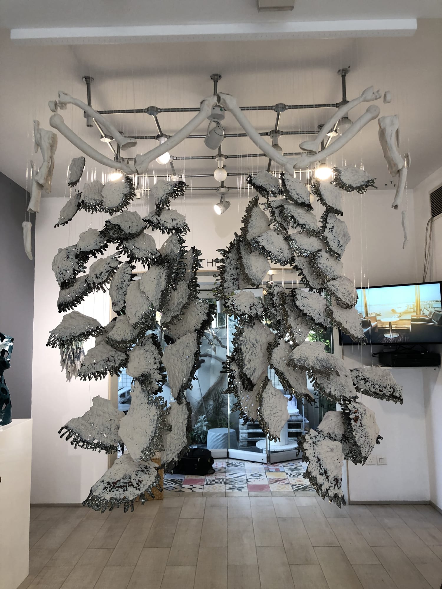 Shereen Shalhoub Adaptive, 2019 Ceramic installation 80 x 70 x 18 cm 31 1/2 x 27 1/2 x 7 in