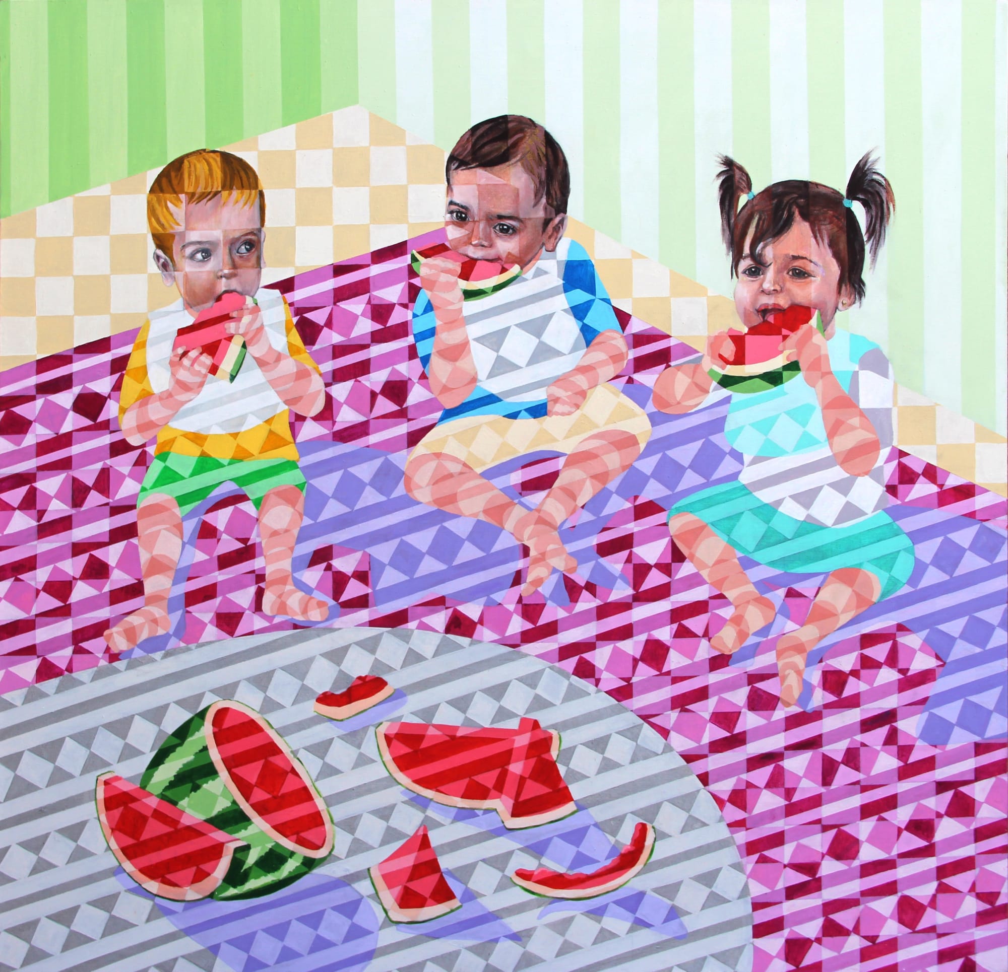 Fadi Attoura Untitled, 2018 Acrylic on canvas 120 x 115 cm 47 1/4 x 45 1/4 in