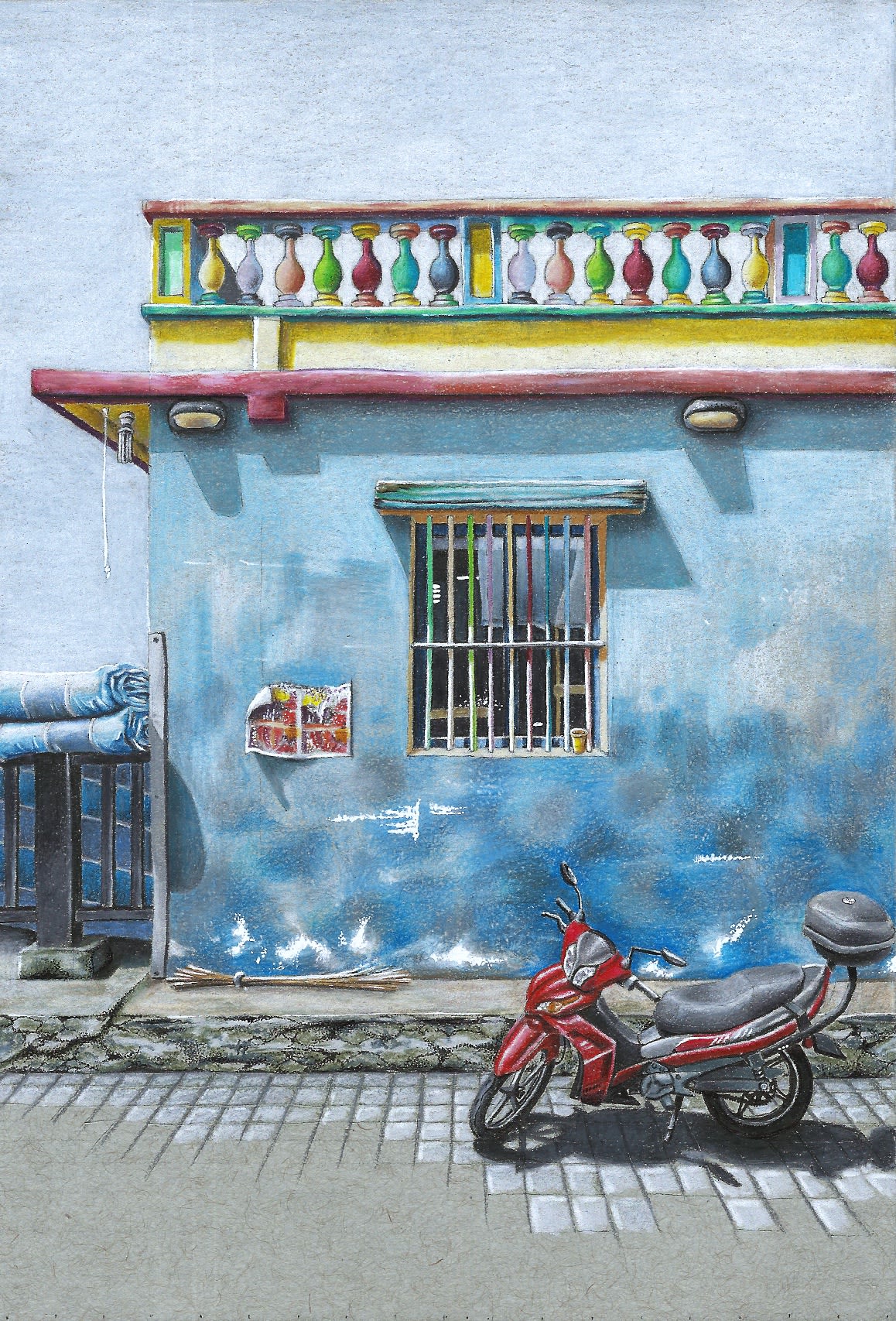 Mariam Abbas Siesta, 2018 Colored pencil on Strathmore Paper 14.5 x 21.5 cm