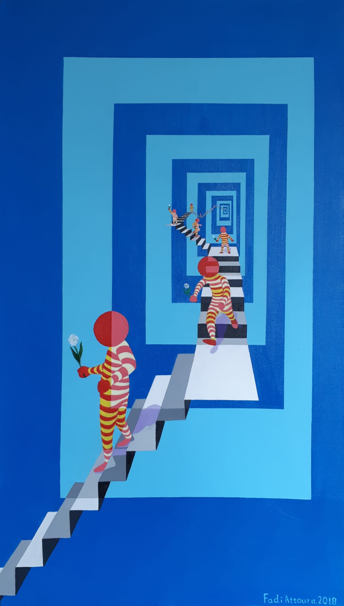 Fadi Attoura Hope 4, 2018 Acrylic on canvas 110 x 60 cm 43 1/4 x 23 1/2 in