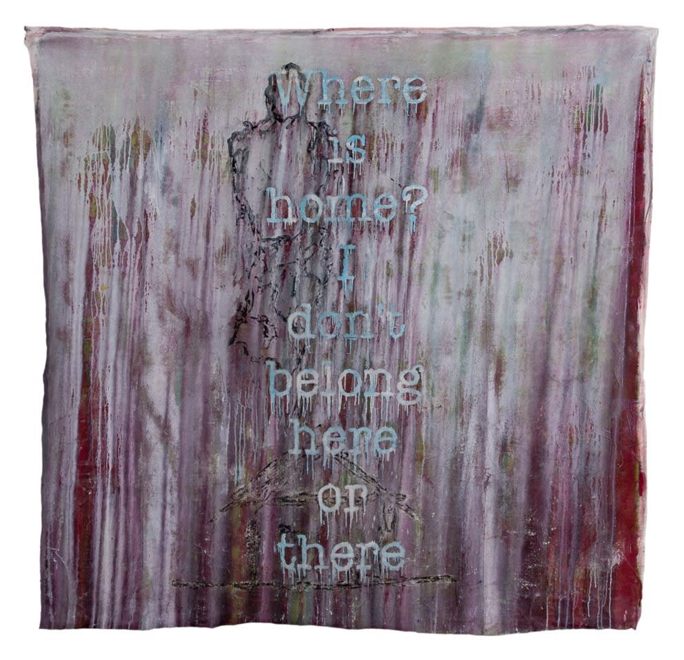 Farzad Kohan Where is Home #1, 2017 Mixed media on canvas 213 x 213 cm 83 3/4 x 83 3/4 in