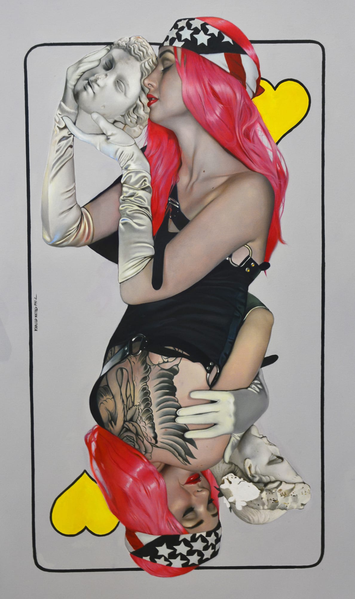 Khaled Najjad Paez Untitled (Playing Card Series), 2019 Oil on canvas 150 x 100 cm 59 x 39 1/4 in