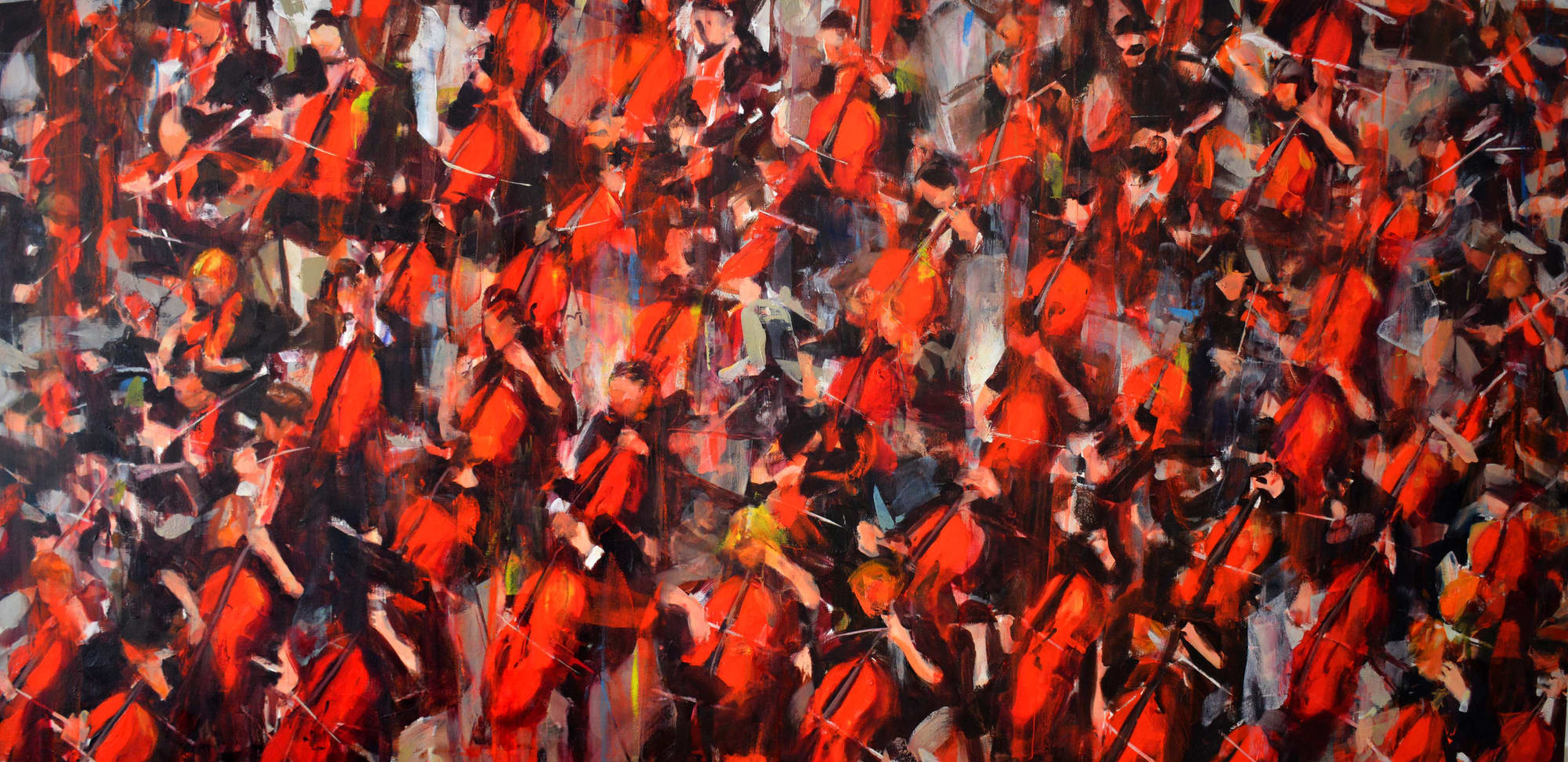 Omar Najjar Repitition, 2019 Oil on canvas 100 x 200 cm 39 1/4 x 78 3/4 in