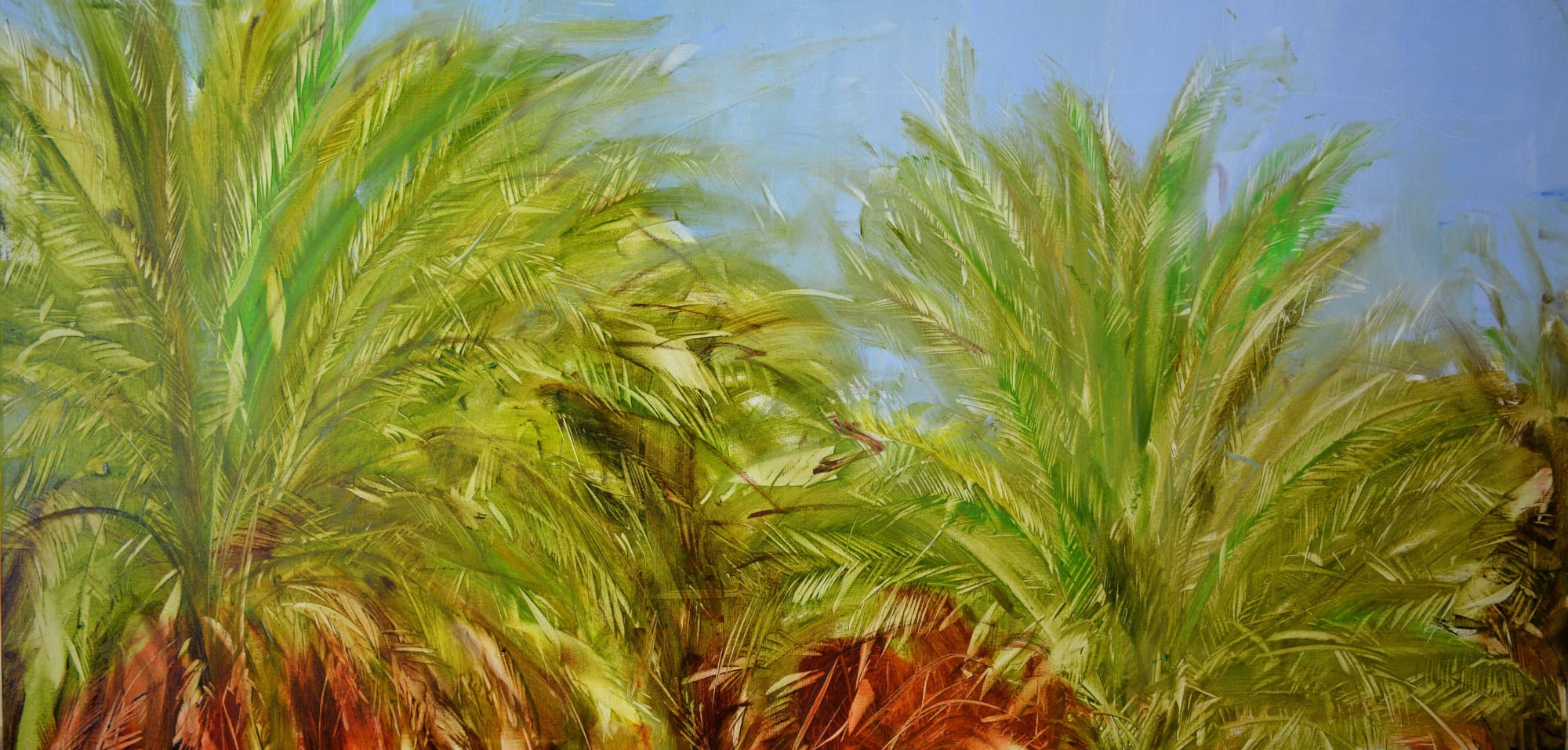 Omar Najjar Palm, 2019 Oil on canvas 80 x 160 cm 31 1/2 x 63 in