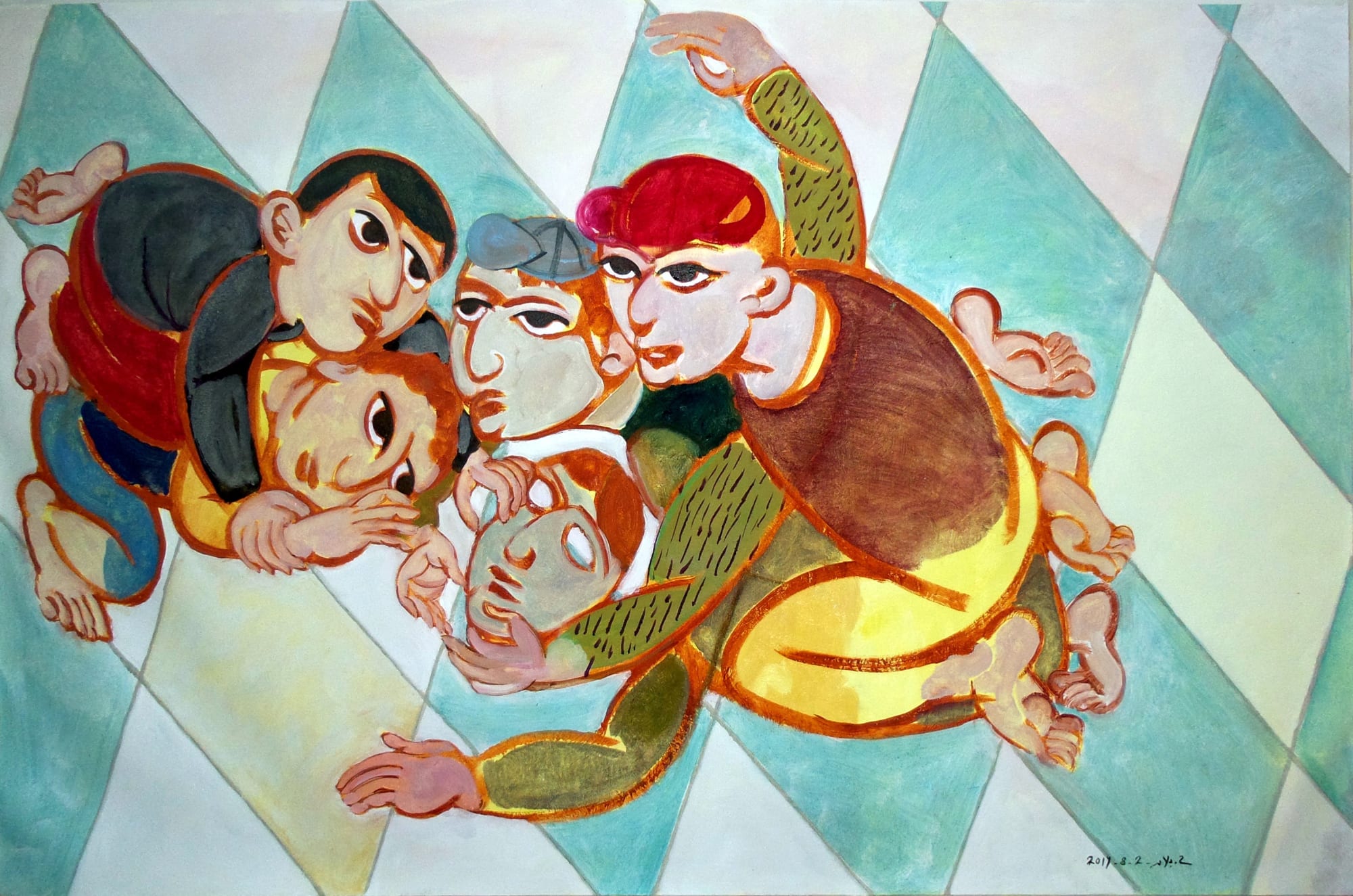 Houssam Ballan Untitled, 2014 Oil on linen canvas 100 x 135 cm 39 1/4 x 53 1/4 in