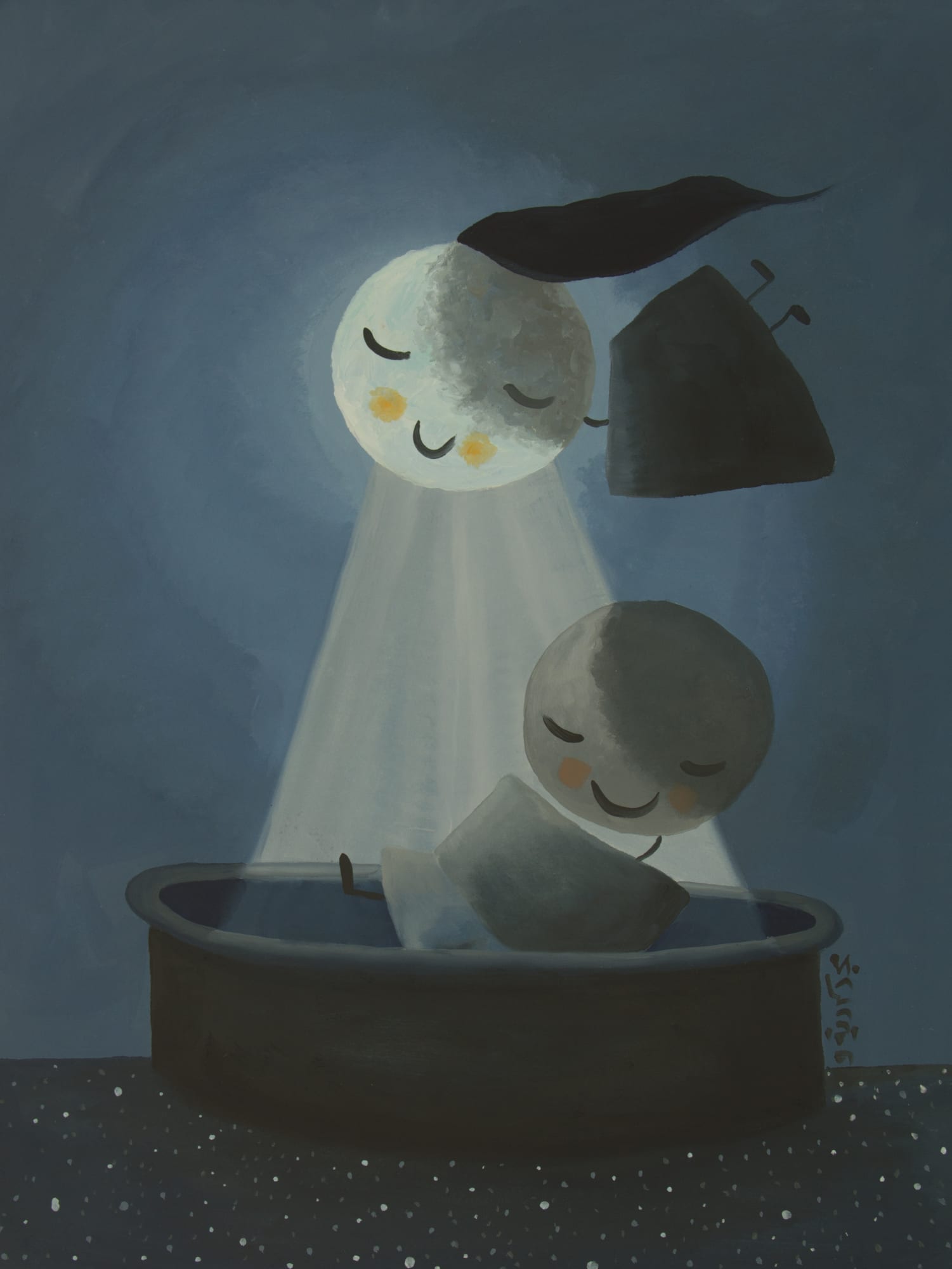 Majd Kurdieh Untitled, 2019 Oil on paper 70 x 50 cm 27 1/2 x 19 3/4 in