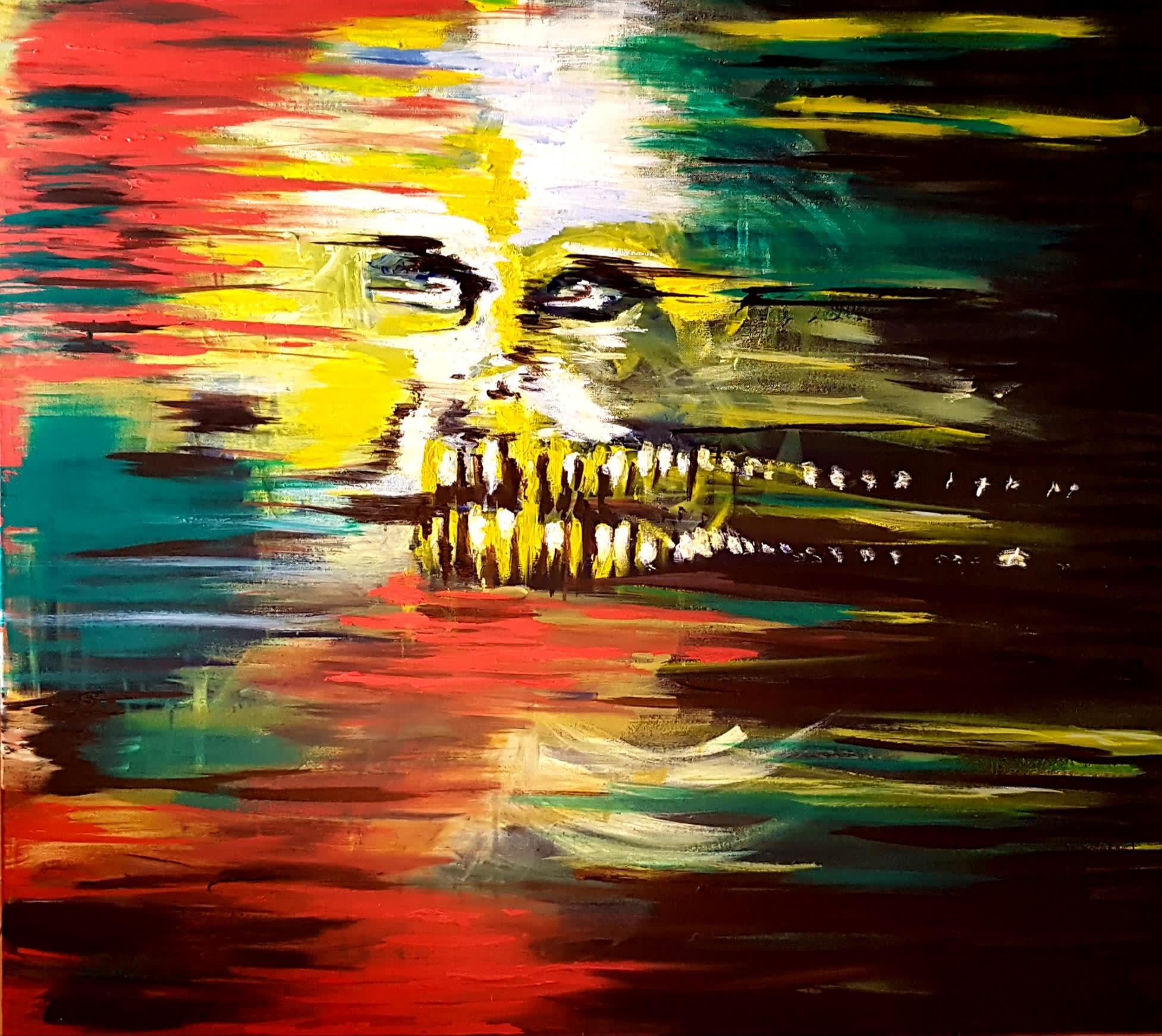 Laith Qattan Équinoxe, 2020 Acrylic on canvas 100 x 100 cm 39 1/4 x 39 1/4 in