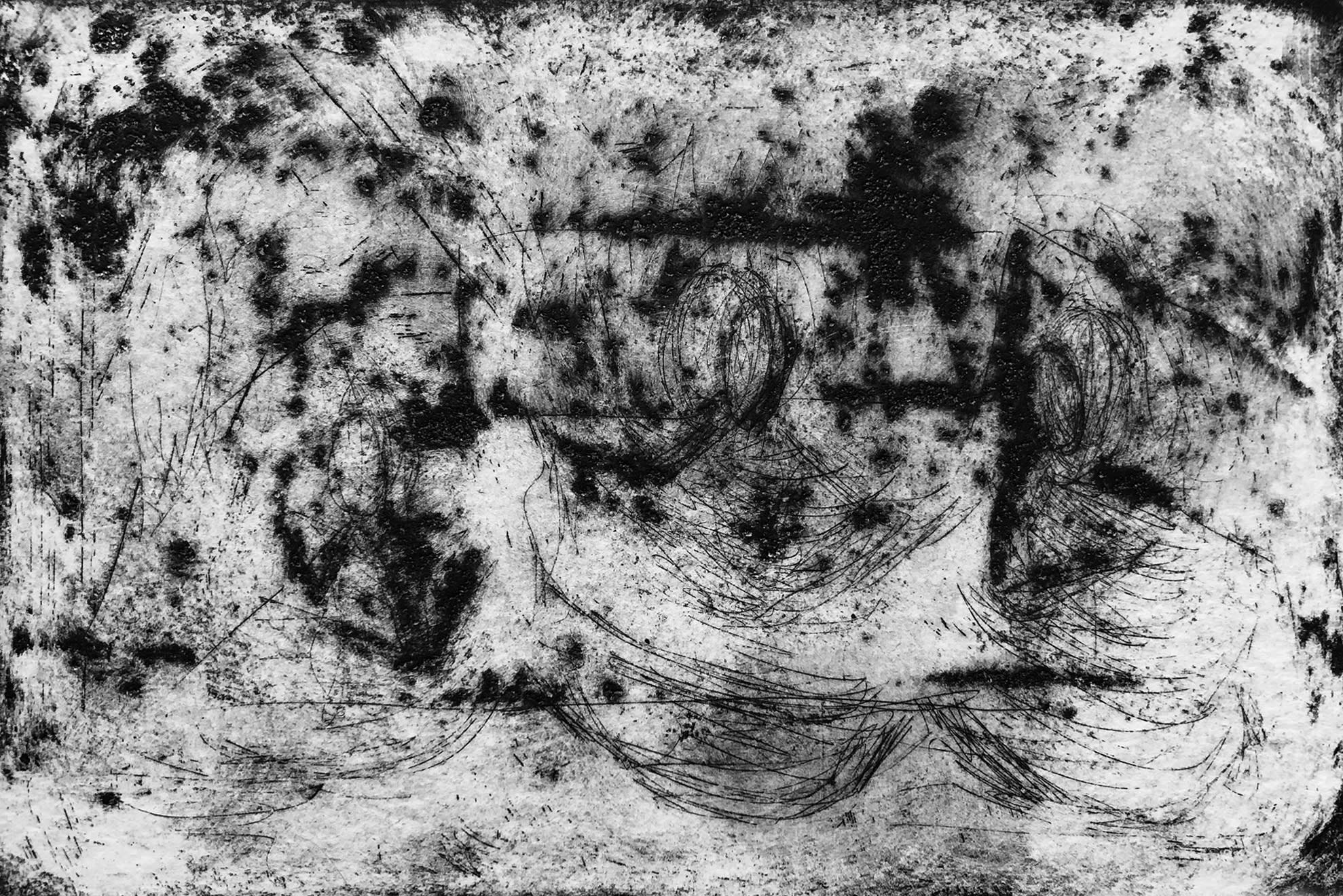 Zeina Salameh Brothers & I, 2018 Etching, aquatint, and dry point on paper 10 x 15 cm 4 x 6 in