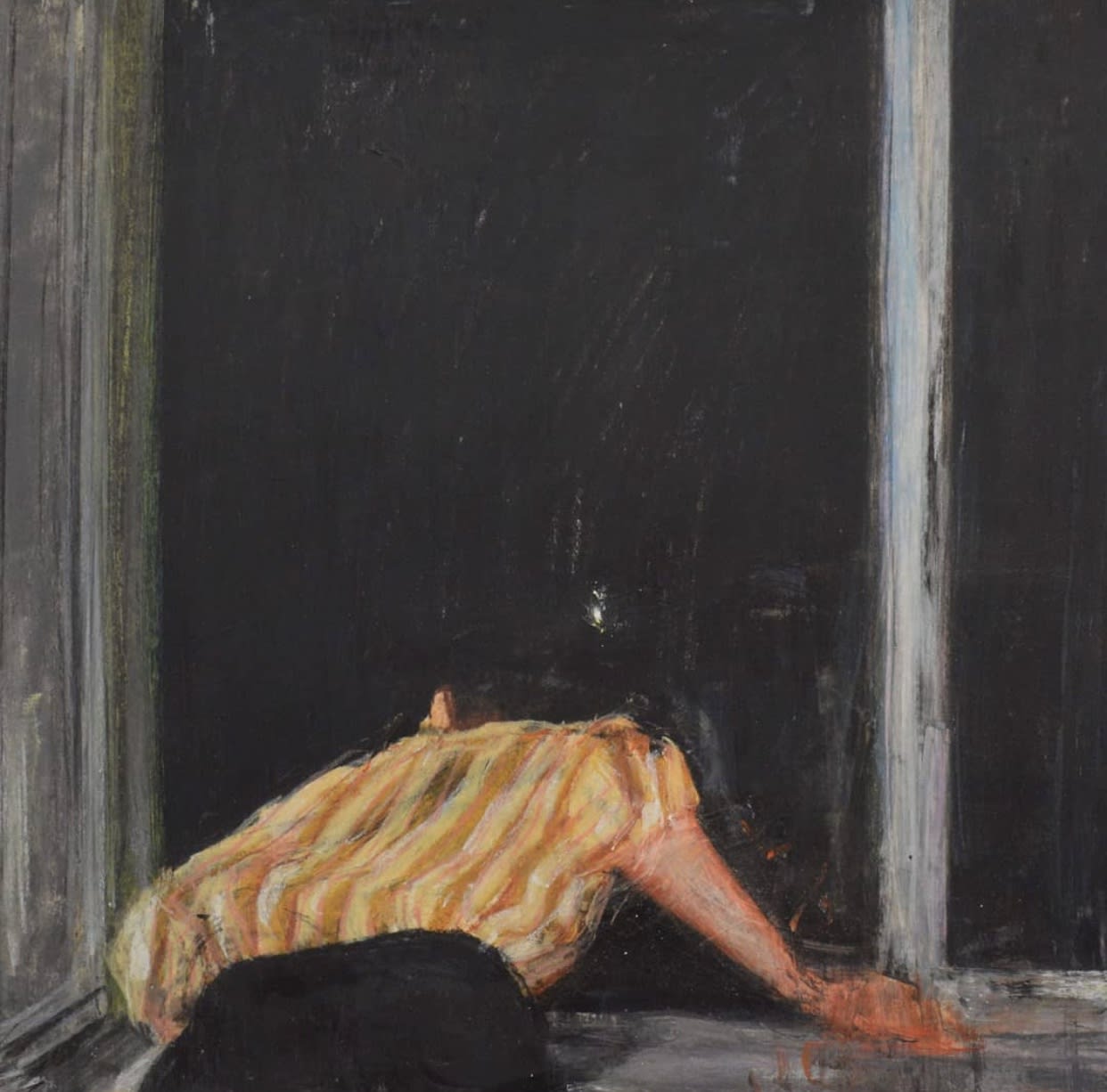 Omar Najjar At Night, 2020 Pastel on paper 30 x 34 cm 11 3/4 x 13 1/2 in