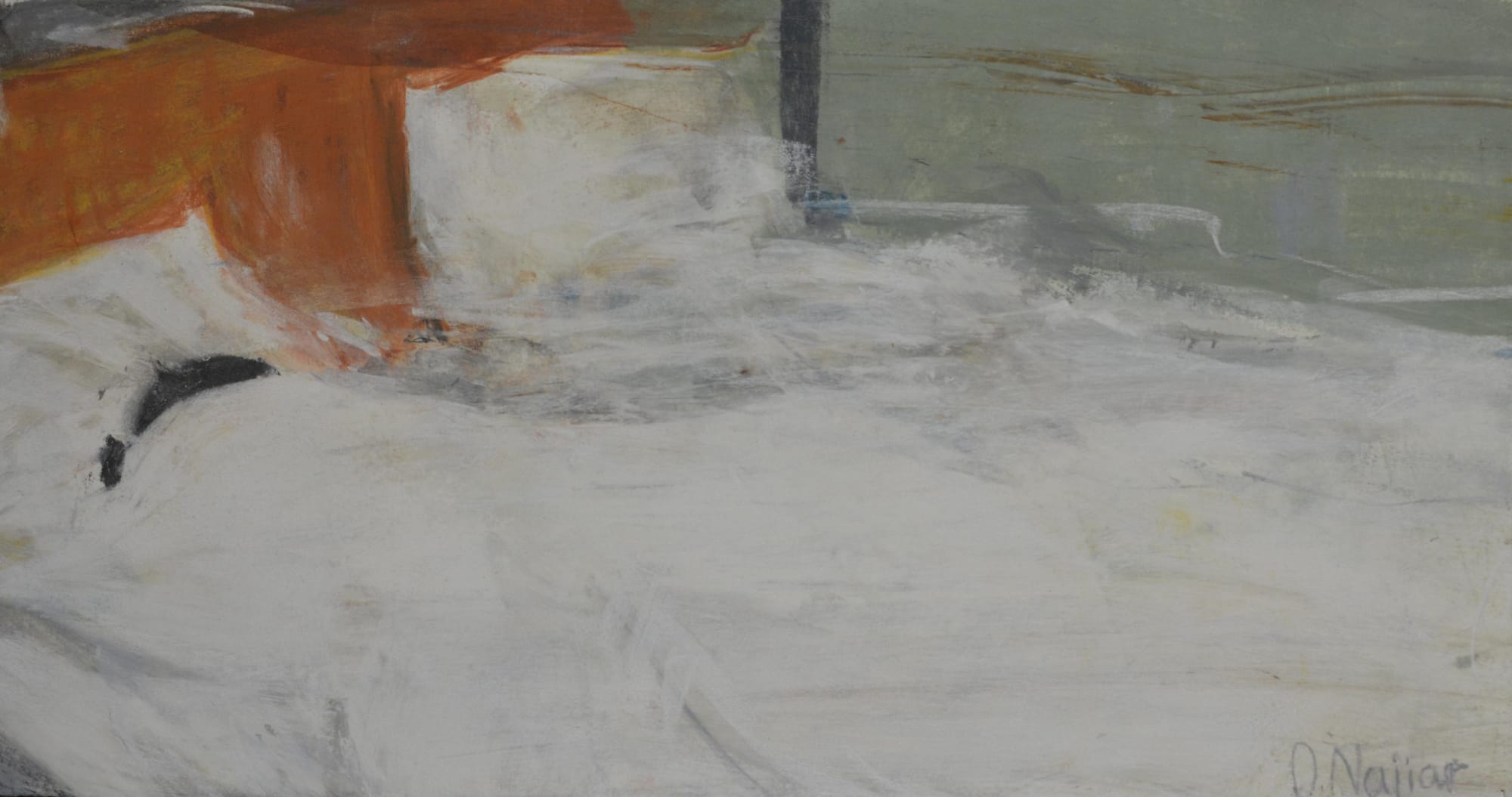 Omar Najjar Sleeping, 2020 Pastel on paper 16 x 30 cm 6 1/4 x 11 3/4 in