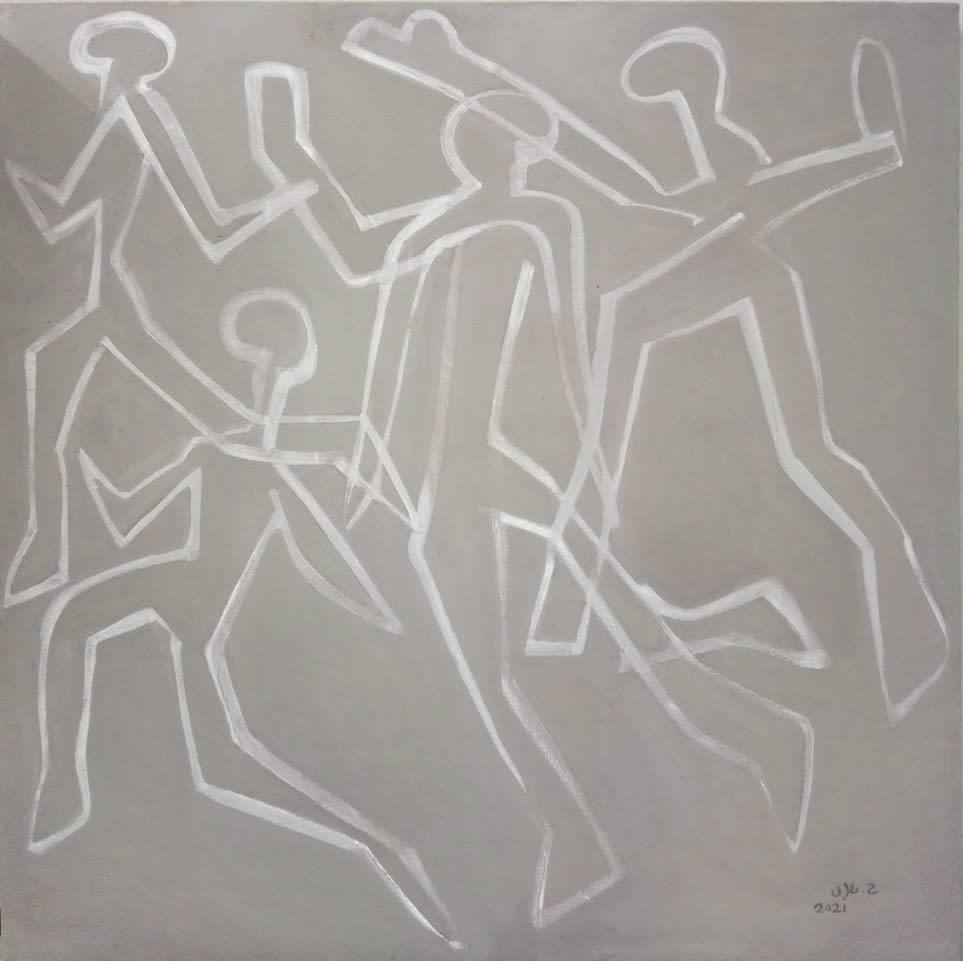 Houssam Ballan Rhythm of Movement, 2021 Oil on canvas 100 x 100 cm 39 1/4 x 39 1/4 in