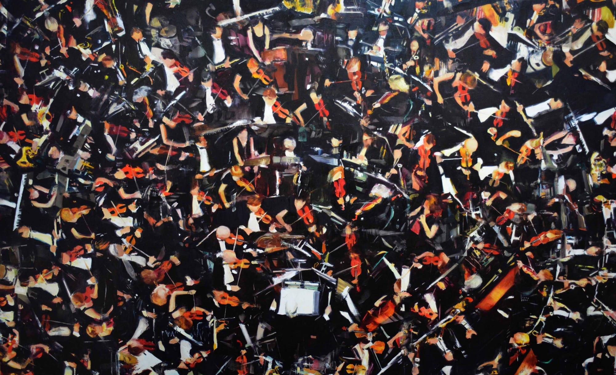 Omar Najjar Epic of Black, 2020 Oil on canvas 165 x 270 cm 65 x 106 1/4 in