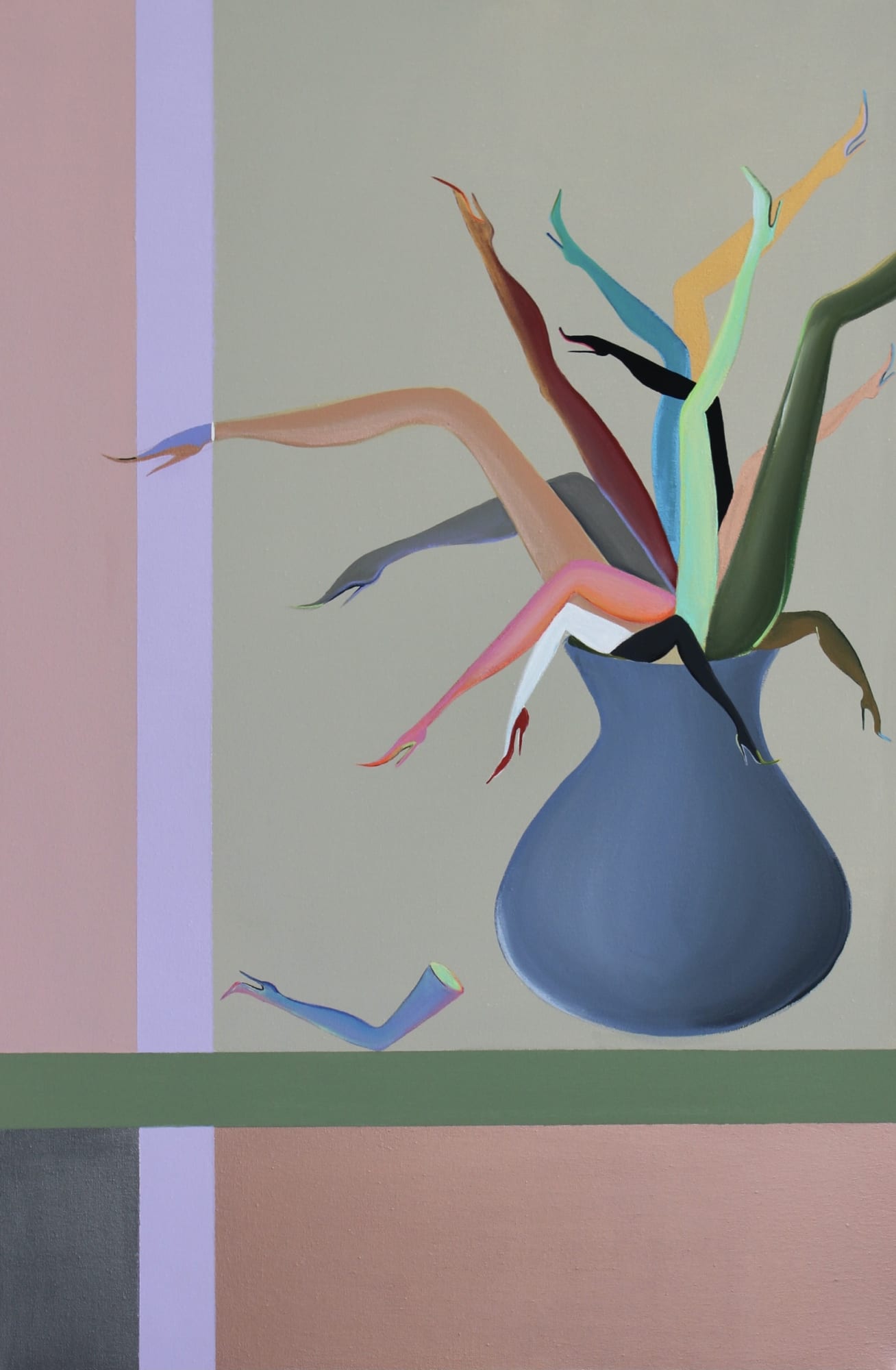 Birute Brandt Flower Bucket, 2020 Acrylic on canvas 90 x 60 cm 35 1/2 x 23 1/2 in