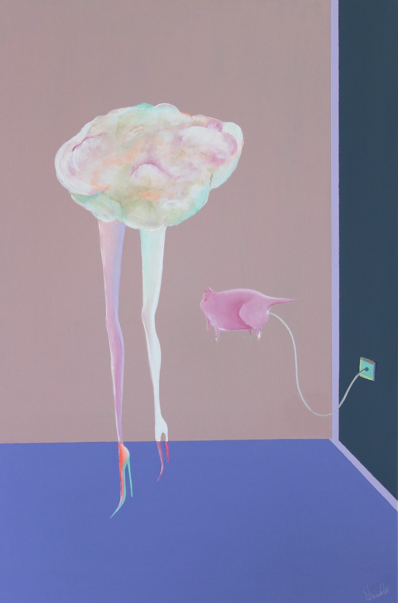 Birute Brandt Marshmallow Matrix, 2020 Acrylic on canvas 90 x 60 cm 35 1/2 x 23 1/2 in