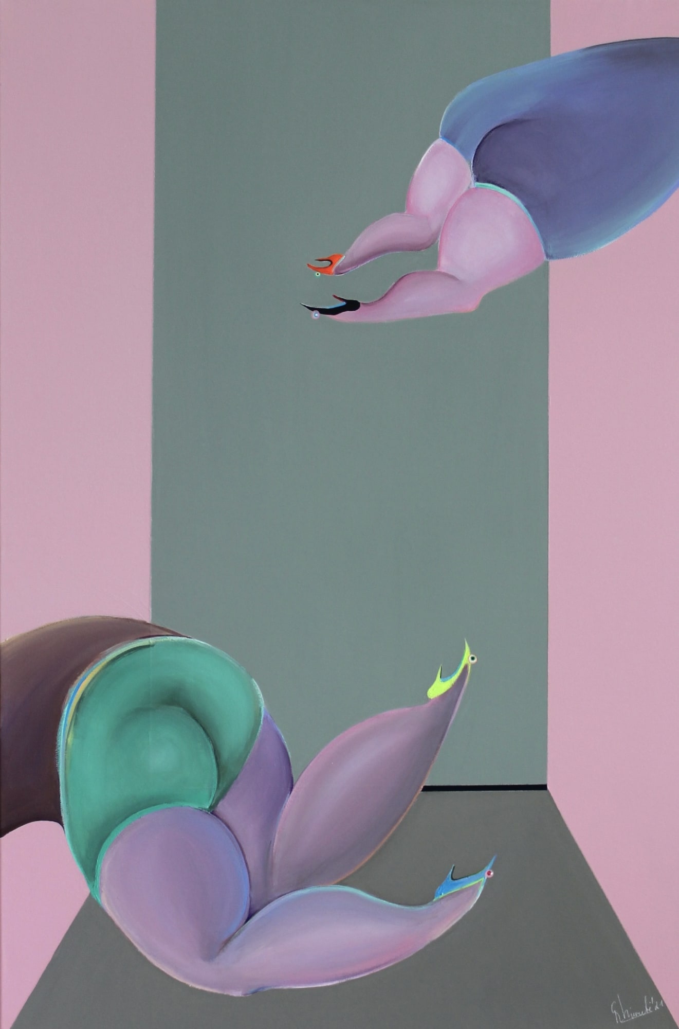 Birute Brandt Cupcake Investigation, 2020 Acrylic on canvas 90 x 60 cm 35 1/2 x 23 1/2 in